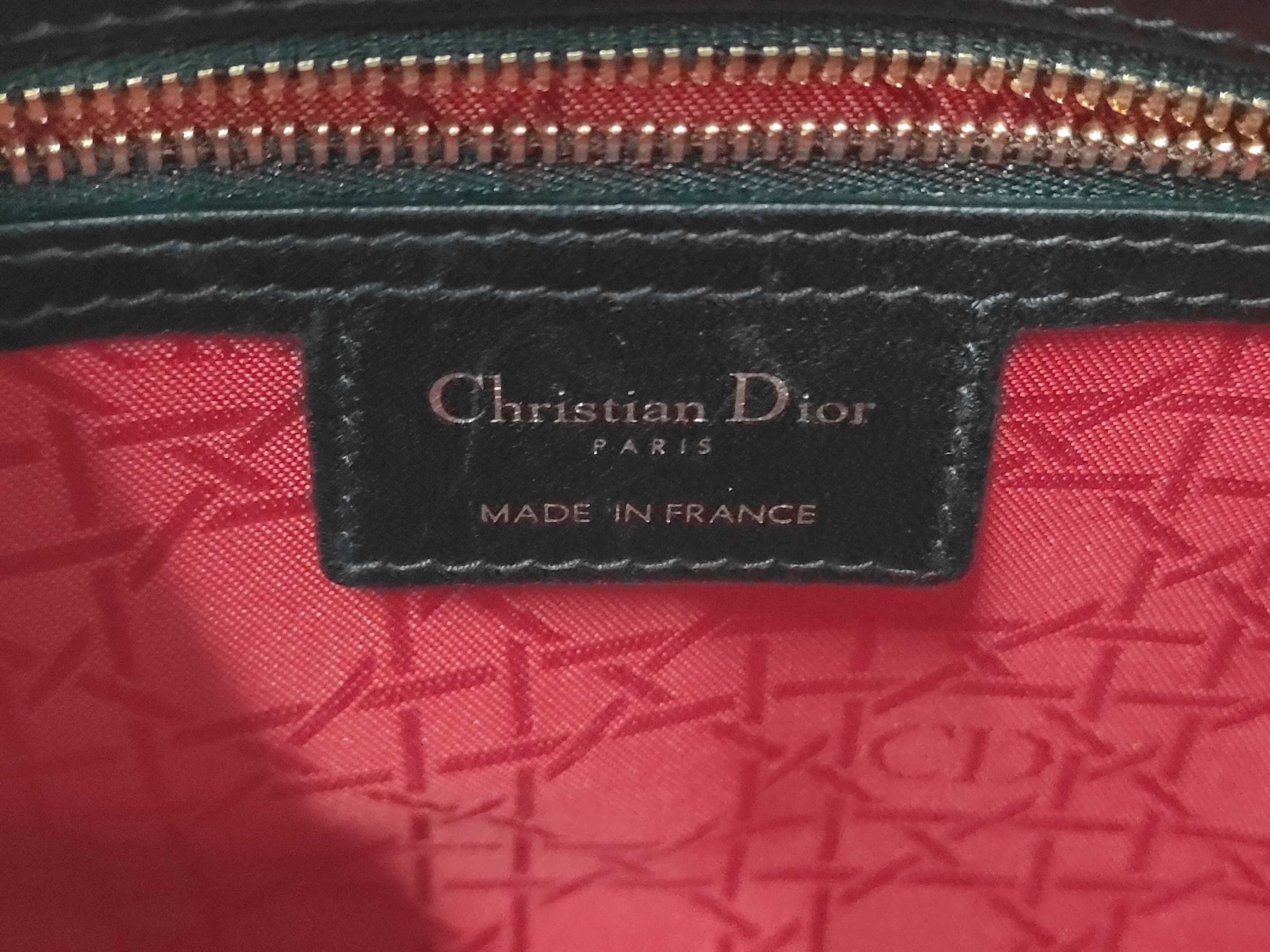 Lady Dior Lambskin Black GP Handbag — view 9