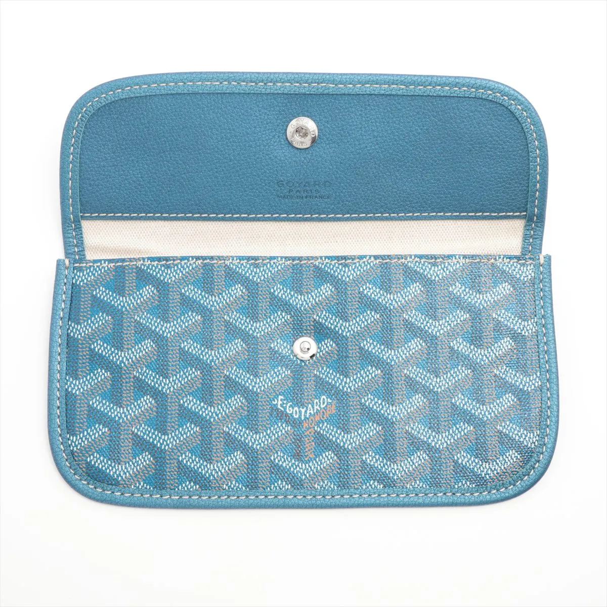 Saint Louis PM PVC x Leather Pouch, Blue (Pouch only) — view 3