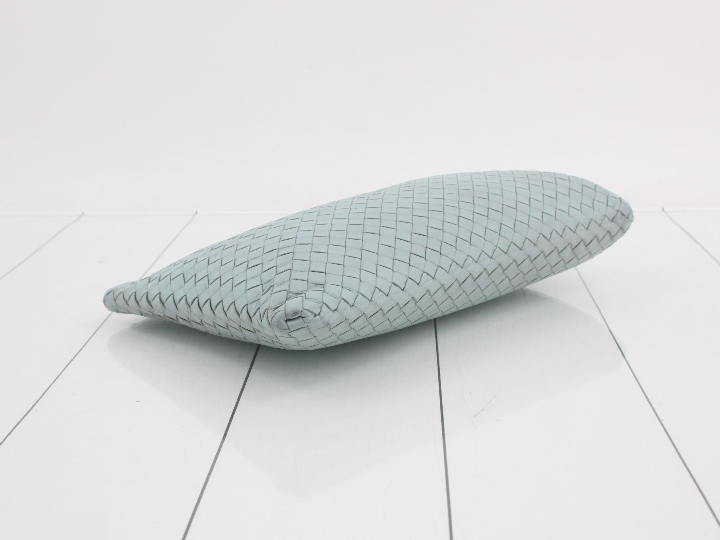 Intrecciato Leather Clutch Bag — view 5