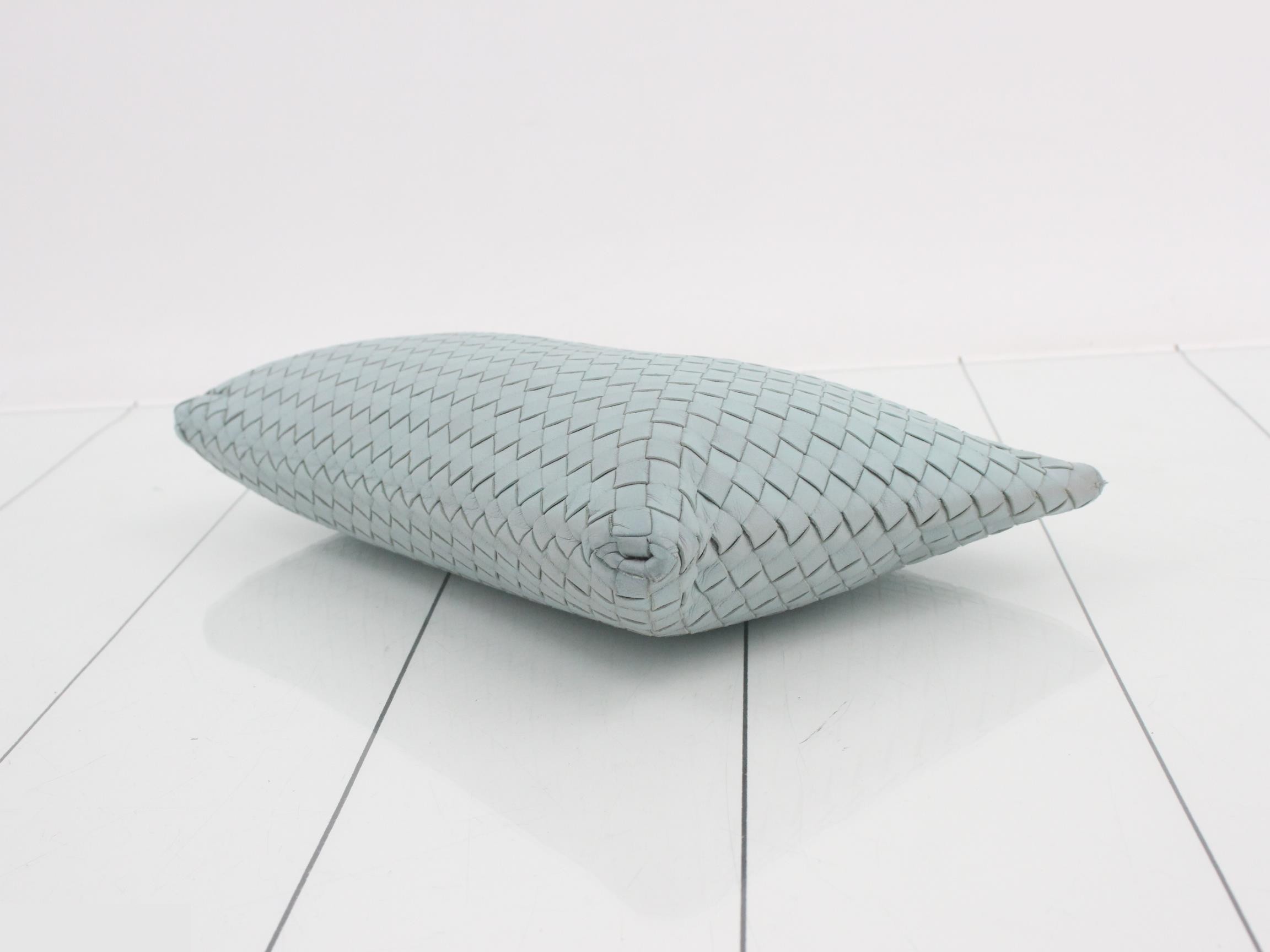 Intrecciato Leather Clutch Bag — view 6