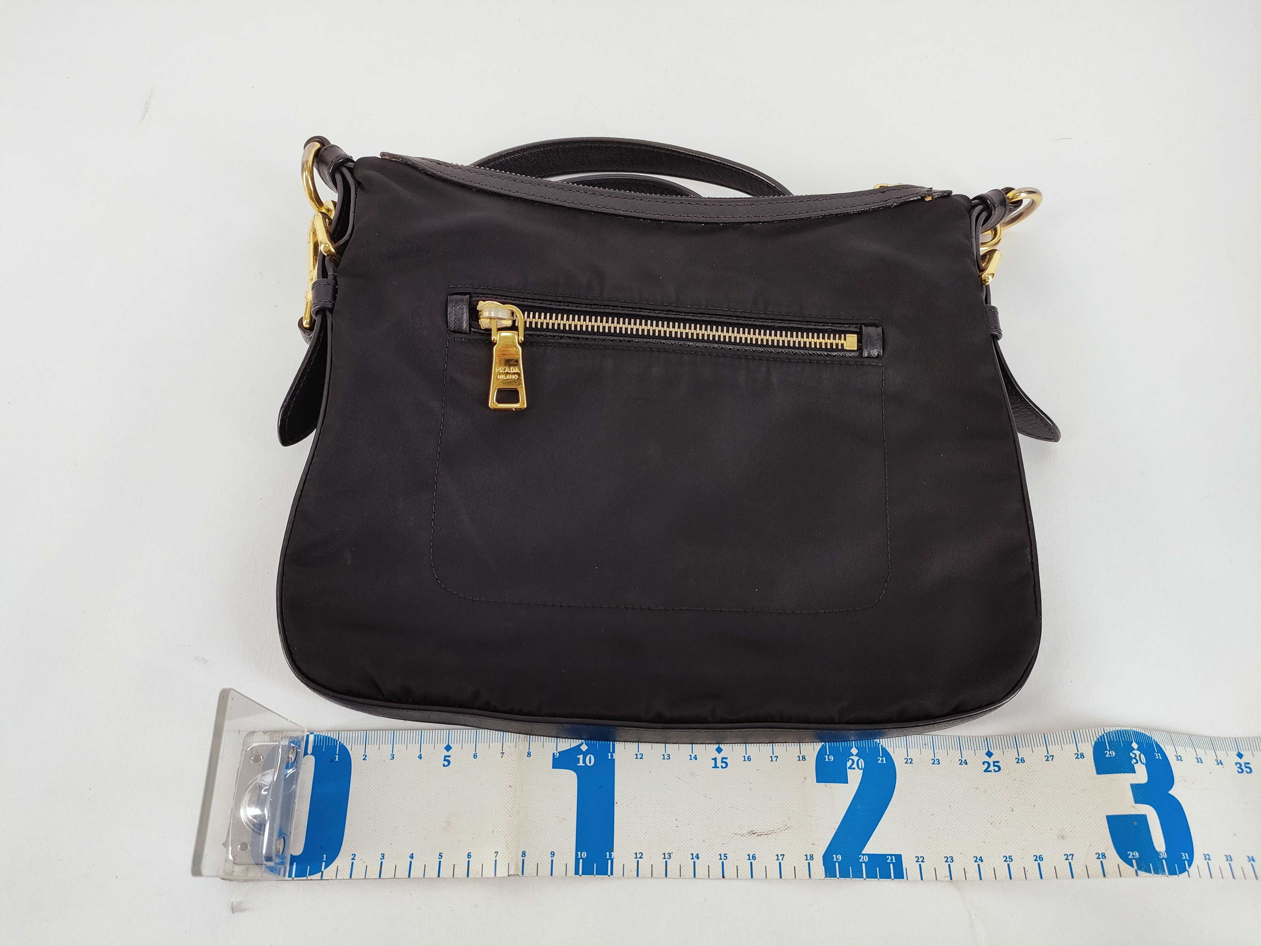 Nylon Shoulder Bag, Black Nylon Shoulder Bag — view 2