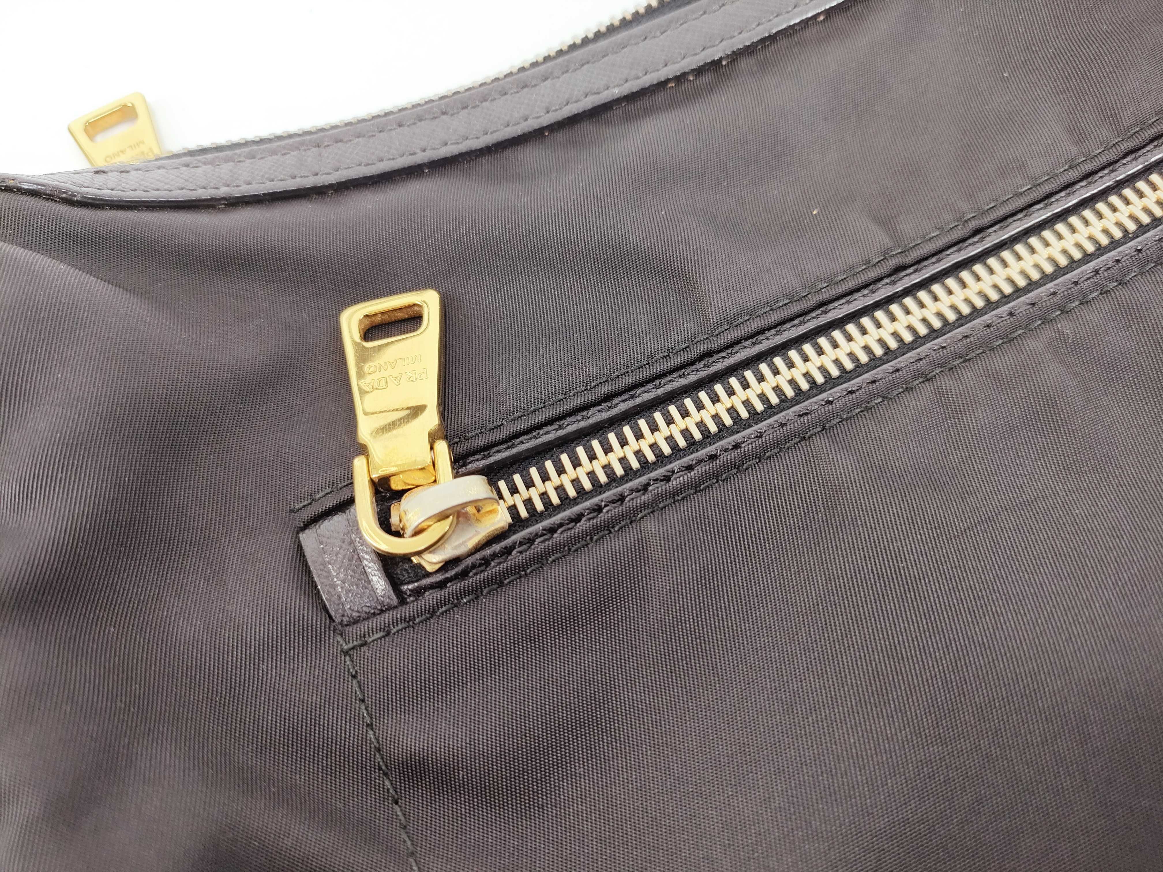 Nylon Shoulder Bag, Black Nylon Shoulder Bag — view 15