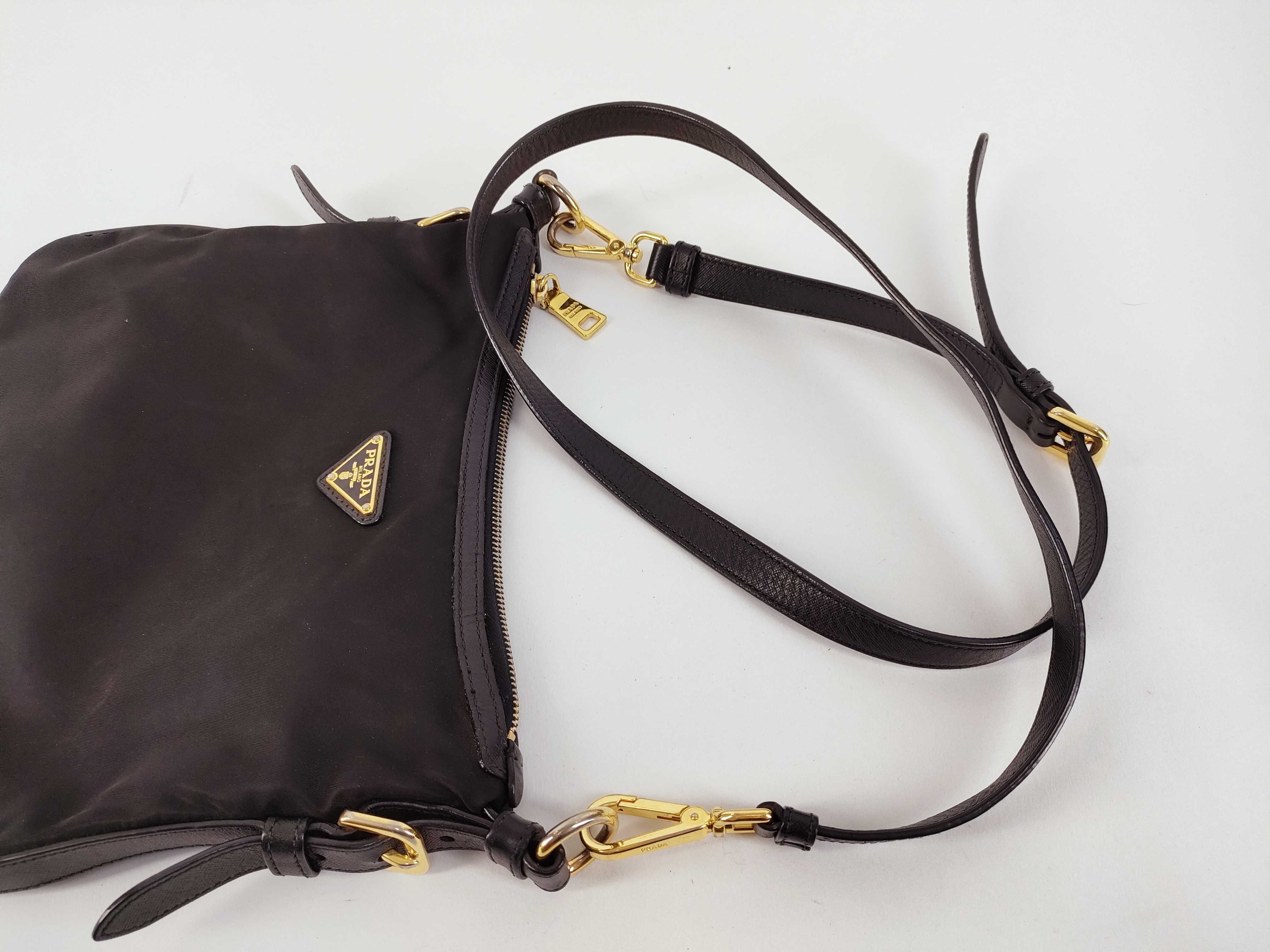 Nylon Shoulder Bag, Black Nylon Shoulder Bag — view 3