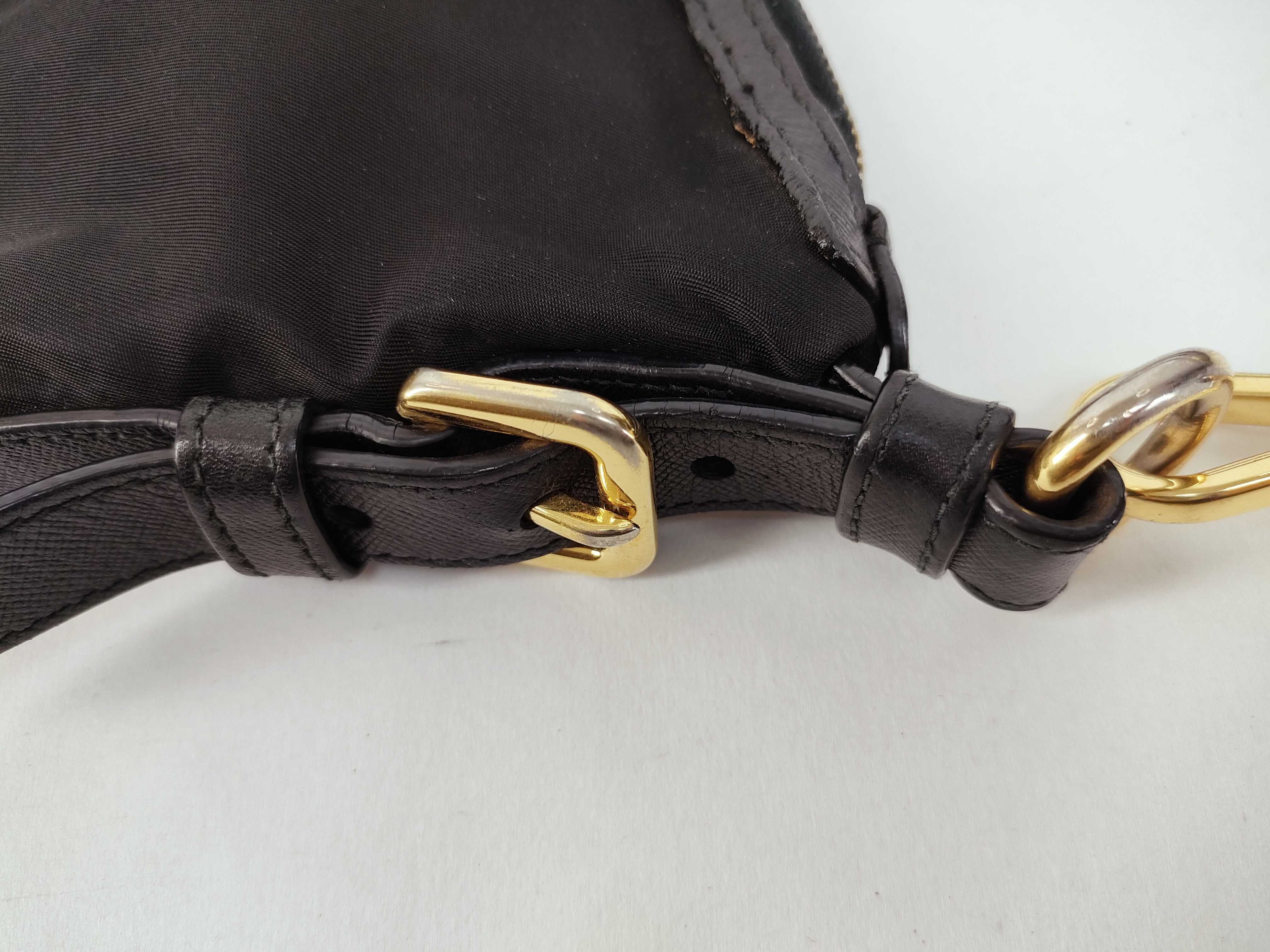 Nylon Shoulder Bag, Black Nylon Shoulder Bag — view 5