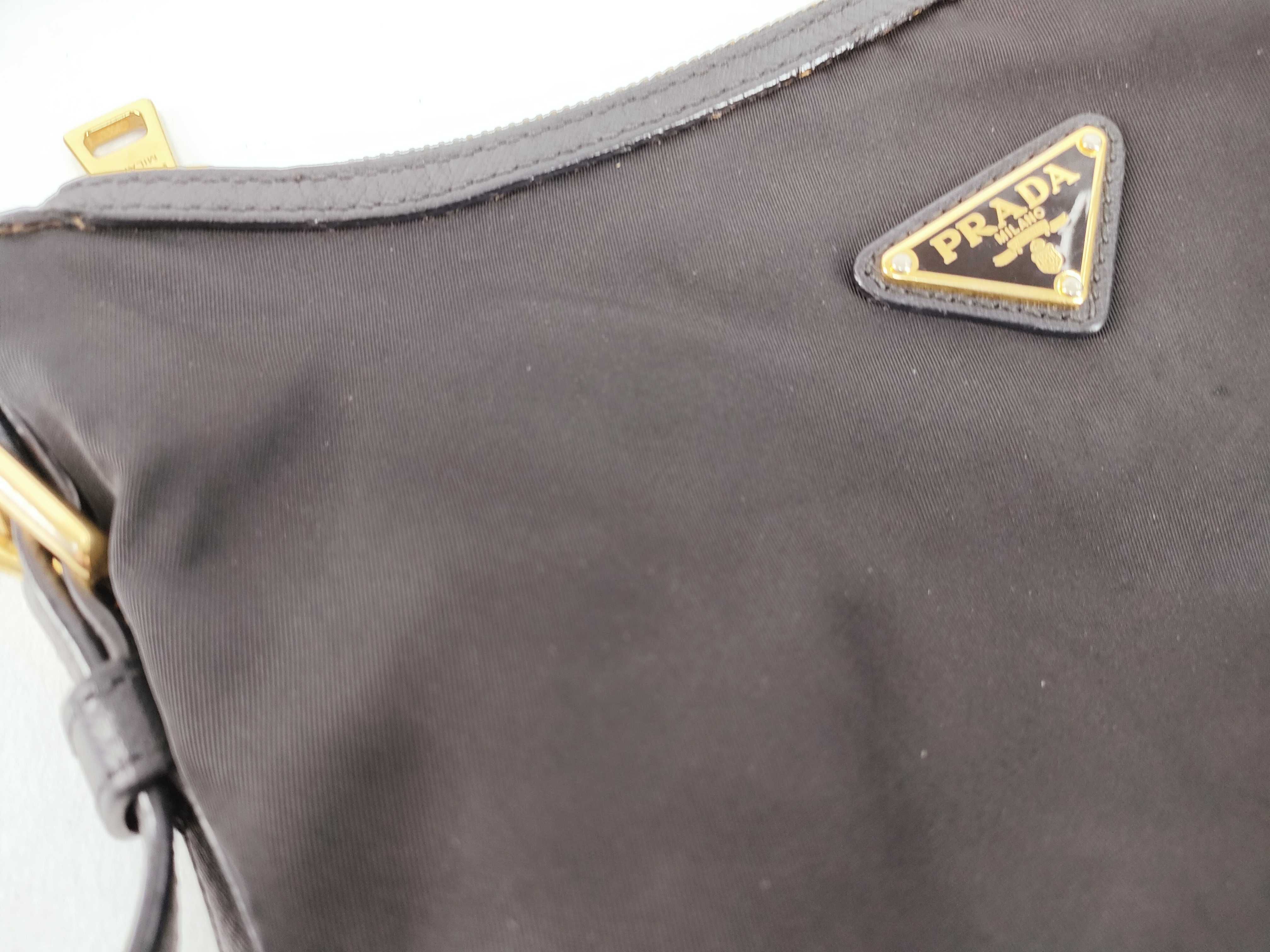 Nylon Shoulder Bag, Black Nylon Shoulder Bag — view 8
