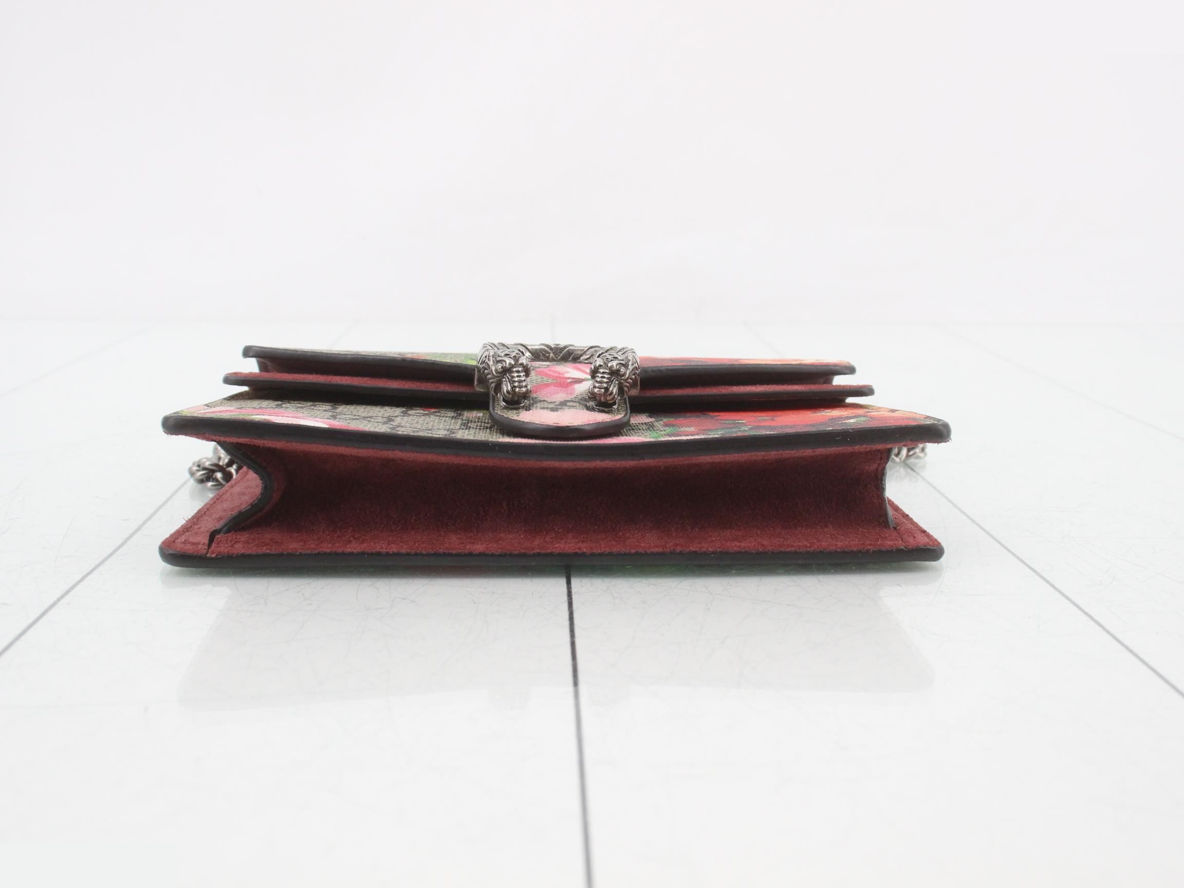 Dionysus GG Supreme Blooms Suede Chain Shoulder Bag — view 3