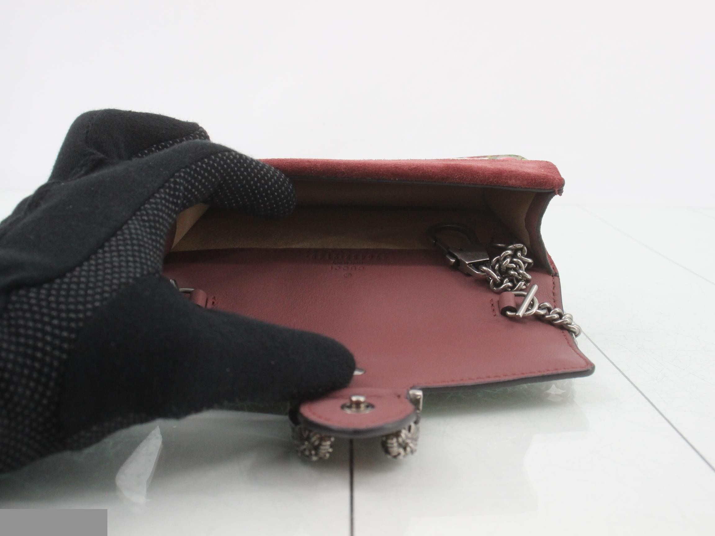 Dionysus GG Supreme Blooms Suede Chain Shoulder Bag — view 4