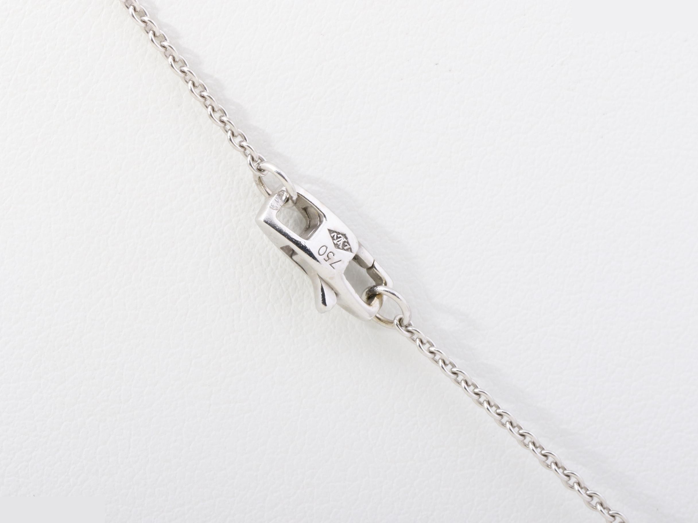 Pendant Empreinte Necklace, 750 White Gold, 6.6g, 40cm — view 5