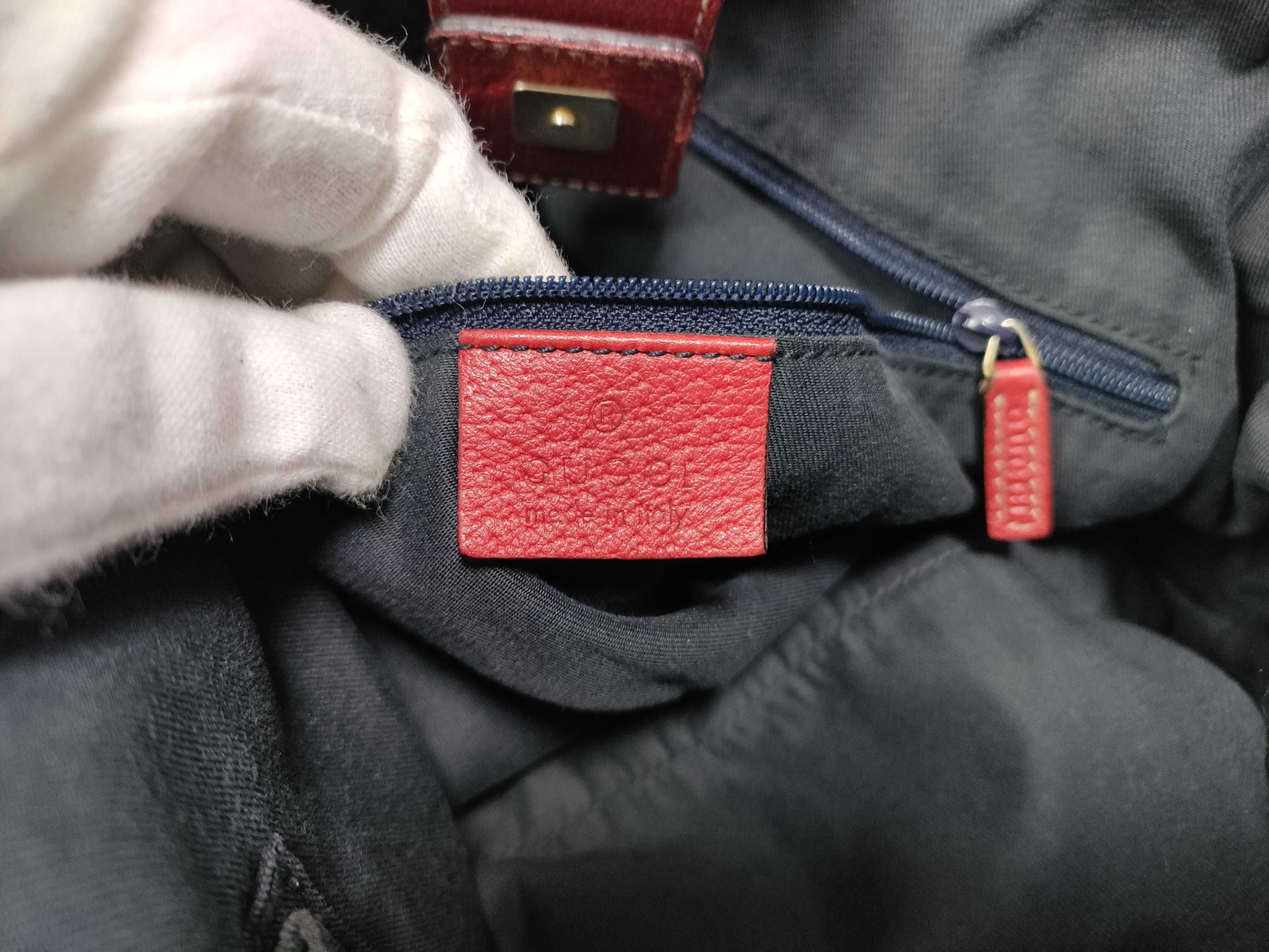 Red Canvas Vintage Pumpkin Tote Bag with Long Shoulder Strap (Handbag) — view 13