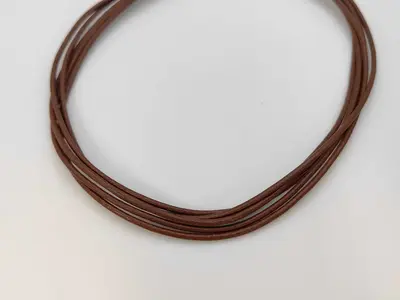 Bulgari Leather Choker Brown Necklace
