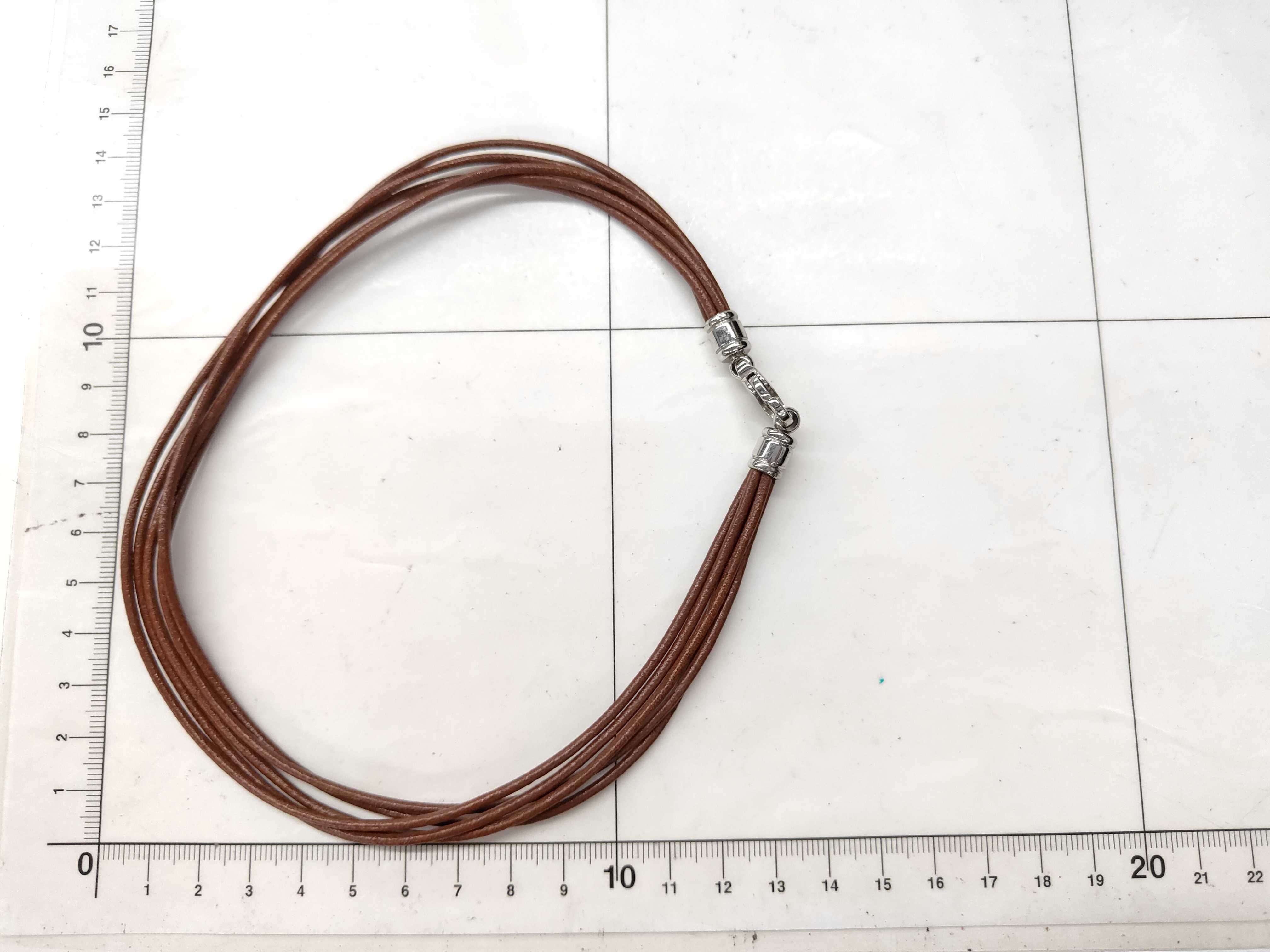 Bulgari Leather Choker Brown Necklace — view 5