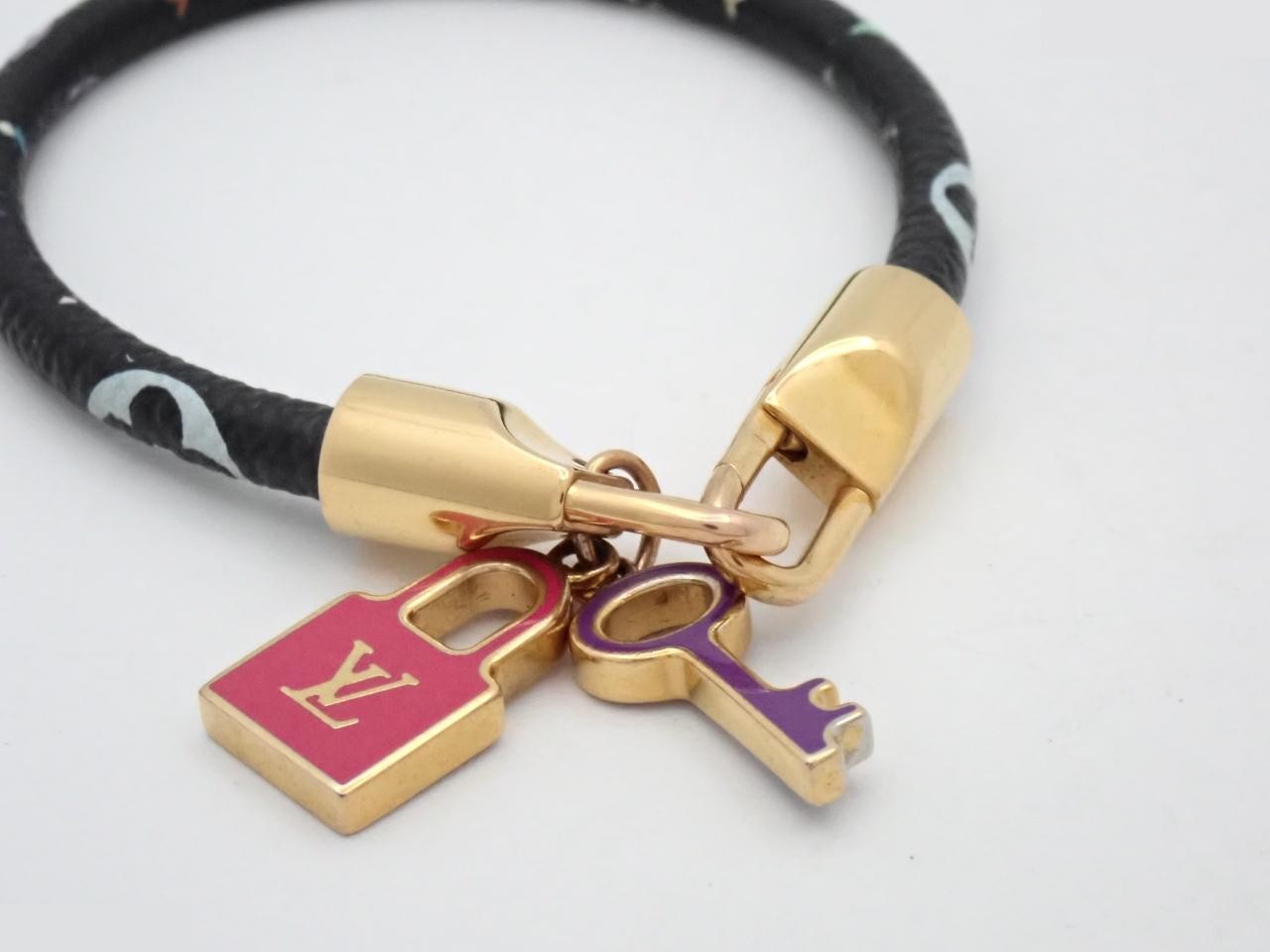 LV Bracelet, Brasslet Lock It, Noir, Wrist size approximately 17cm — view 3