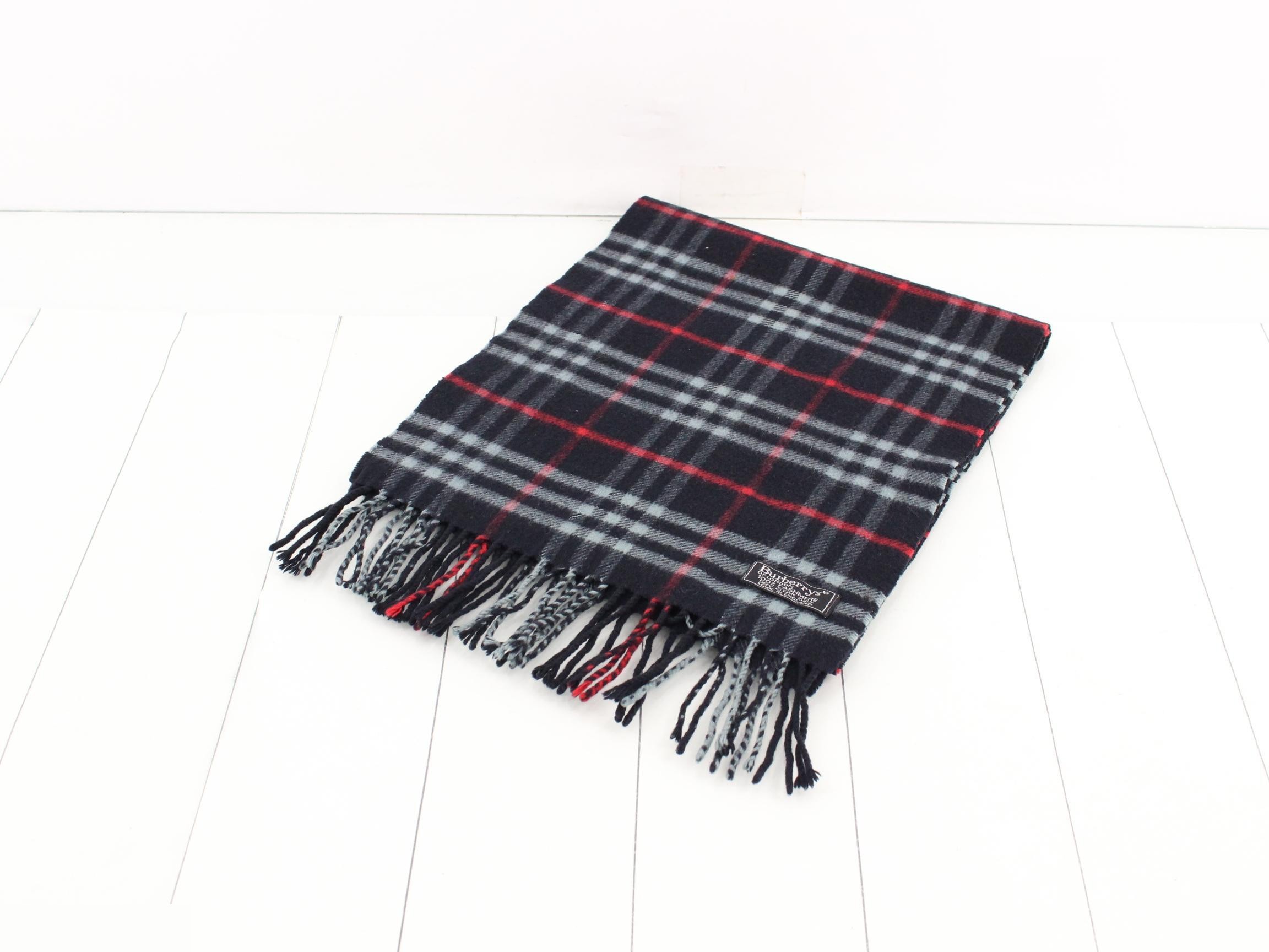 Nova Check Scarf, Navy