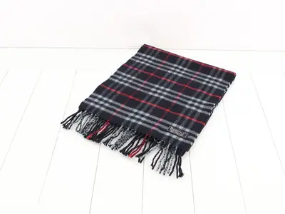Nova Check Scarf, Navy