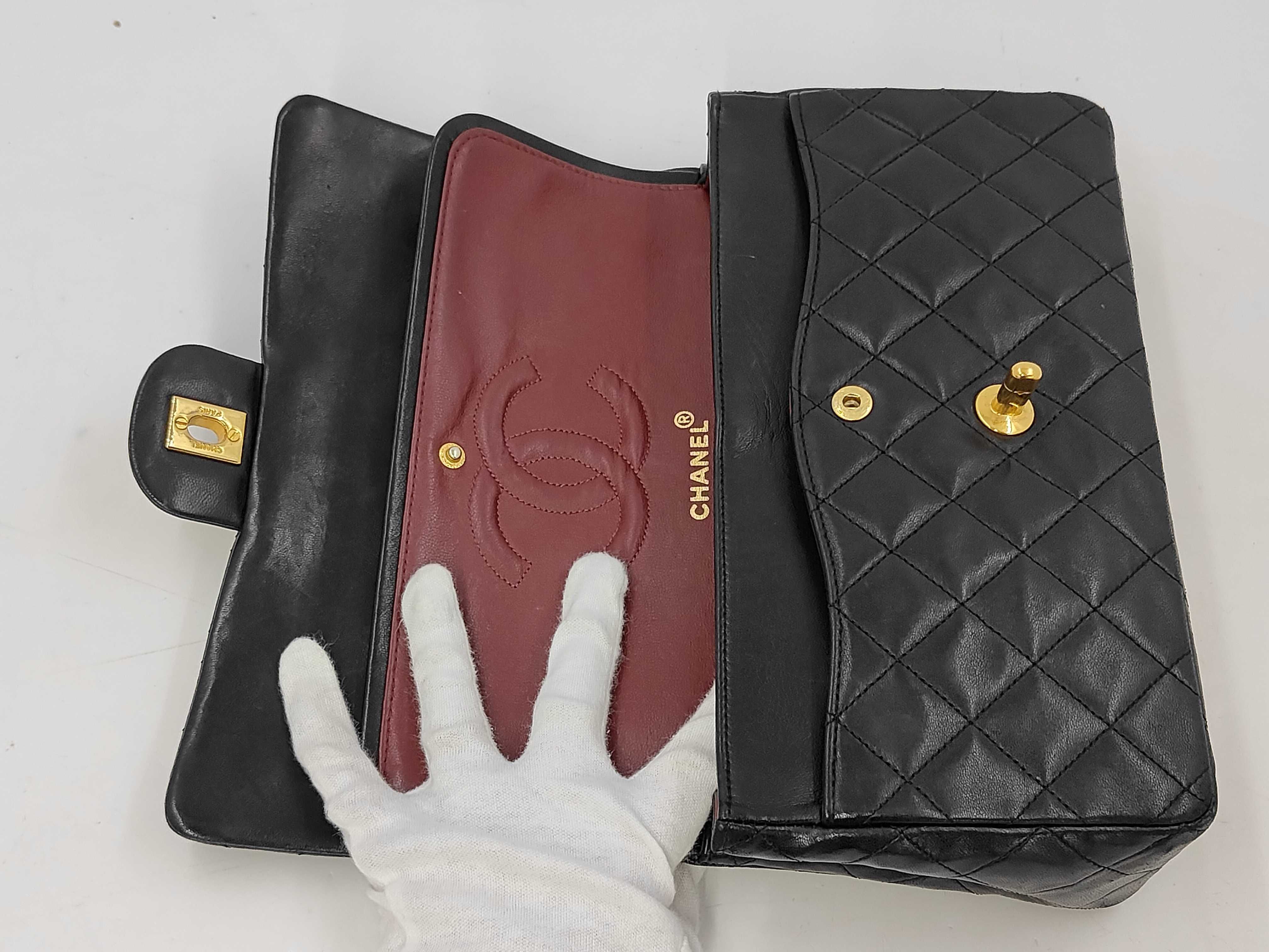 Matelassé 25 Double Flap Double Chain Lambskin Shoulder Bag — view 11