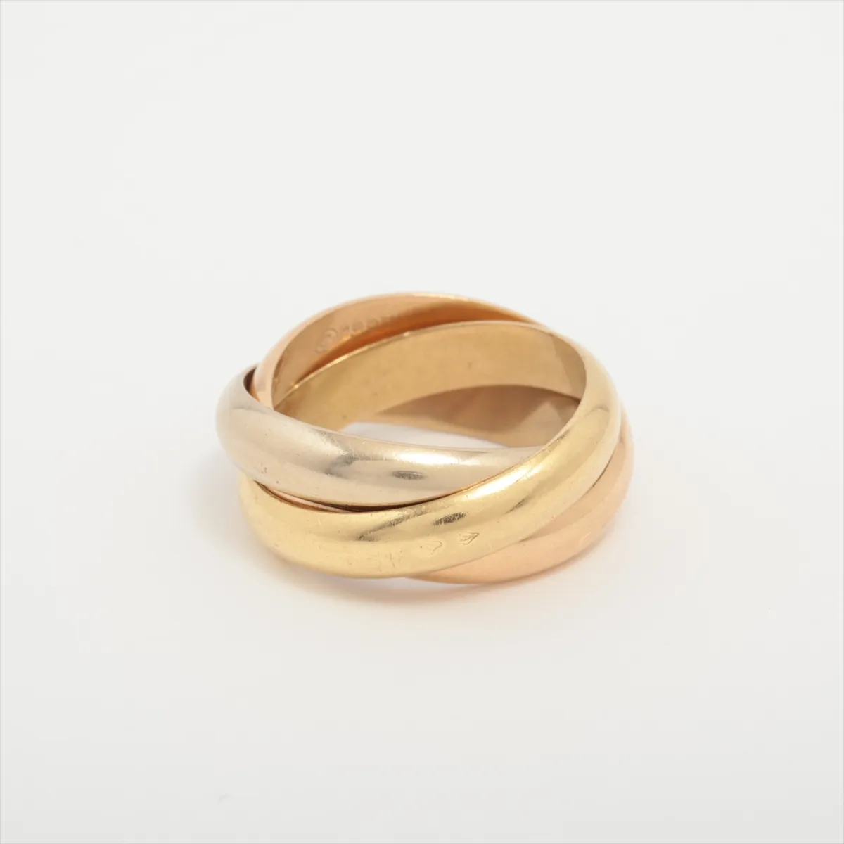Trinity Ring 750 (Yellow Gold x Pink Gold x White Gold) 10.9g 50 AQ0197 Plating — view 2