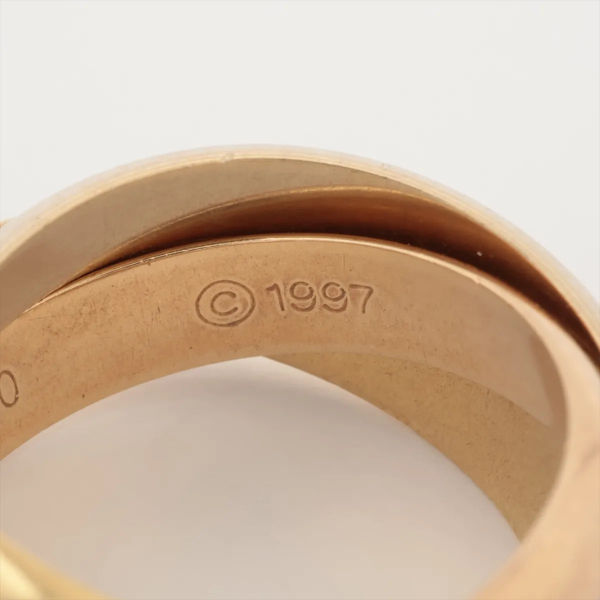 Trinity Ring 750 (Yellow Gold x Pink Gold x White Gold) 10.9g 50 AQ0197 Plating — view 4