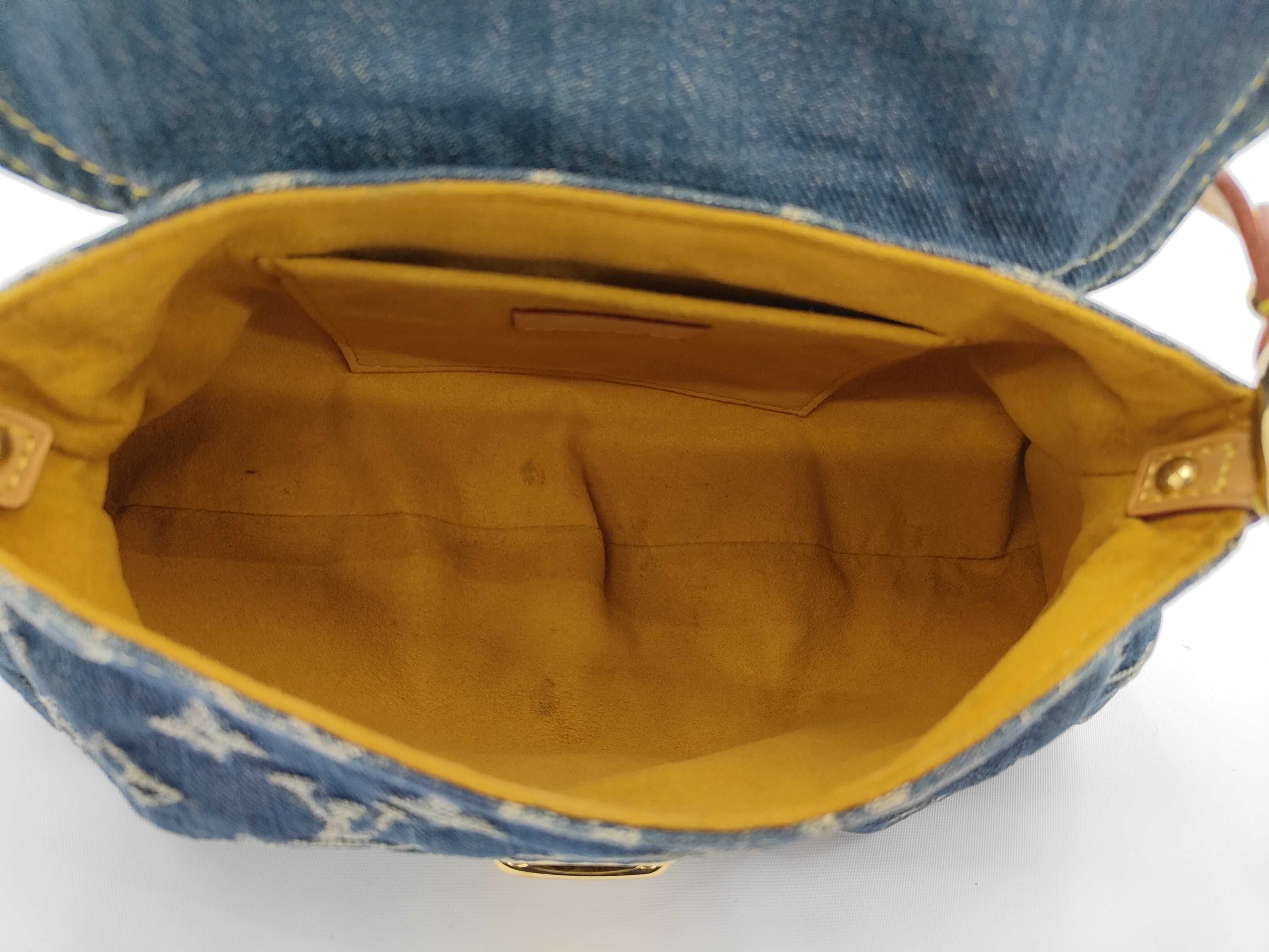 Monogram Denim Shoulder Bag, Blue Shoulder Bag — view 8