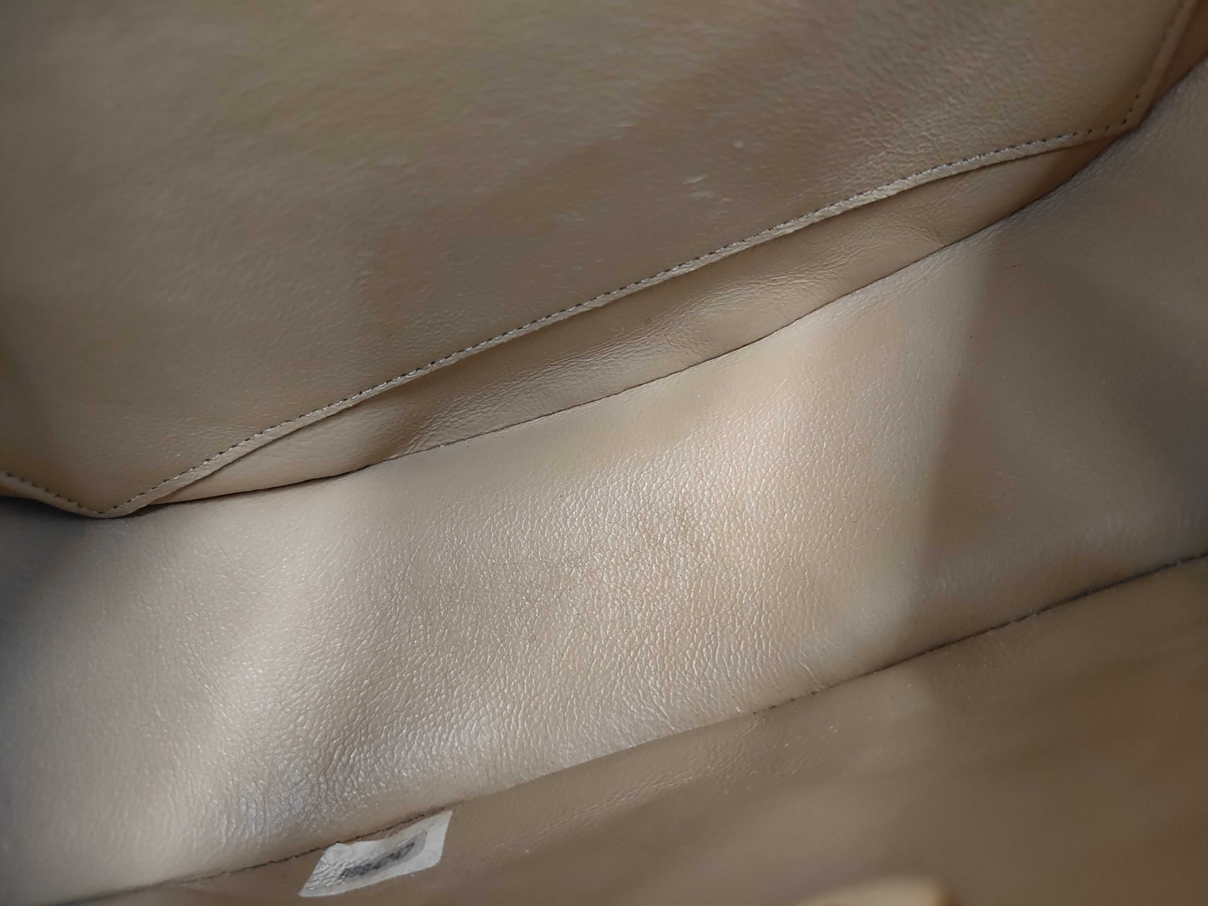 Lambskin Matelassé Half Moon Beige Shoulder Bag (Serial Number 0) — view 11