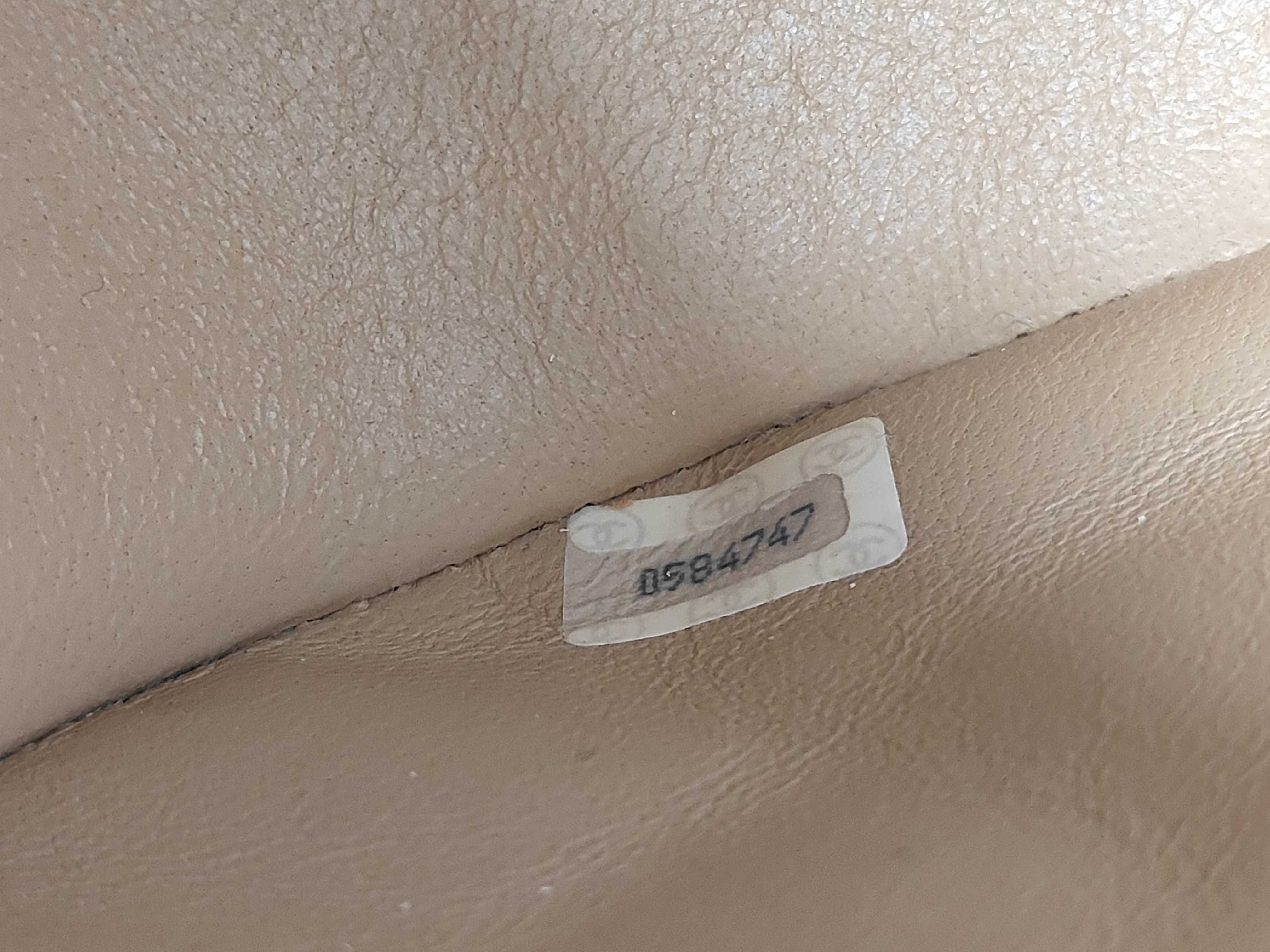 Lambskin Matelassé Half Moon Beige Shoulder Bag (Serial Number 0) — view 12