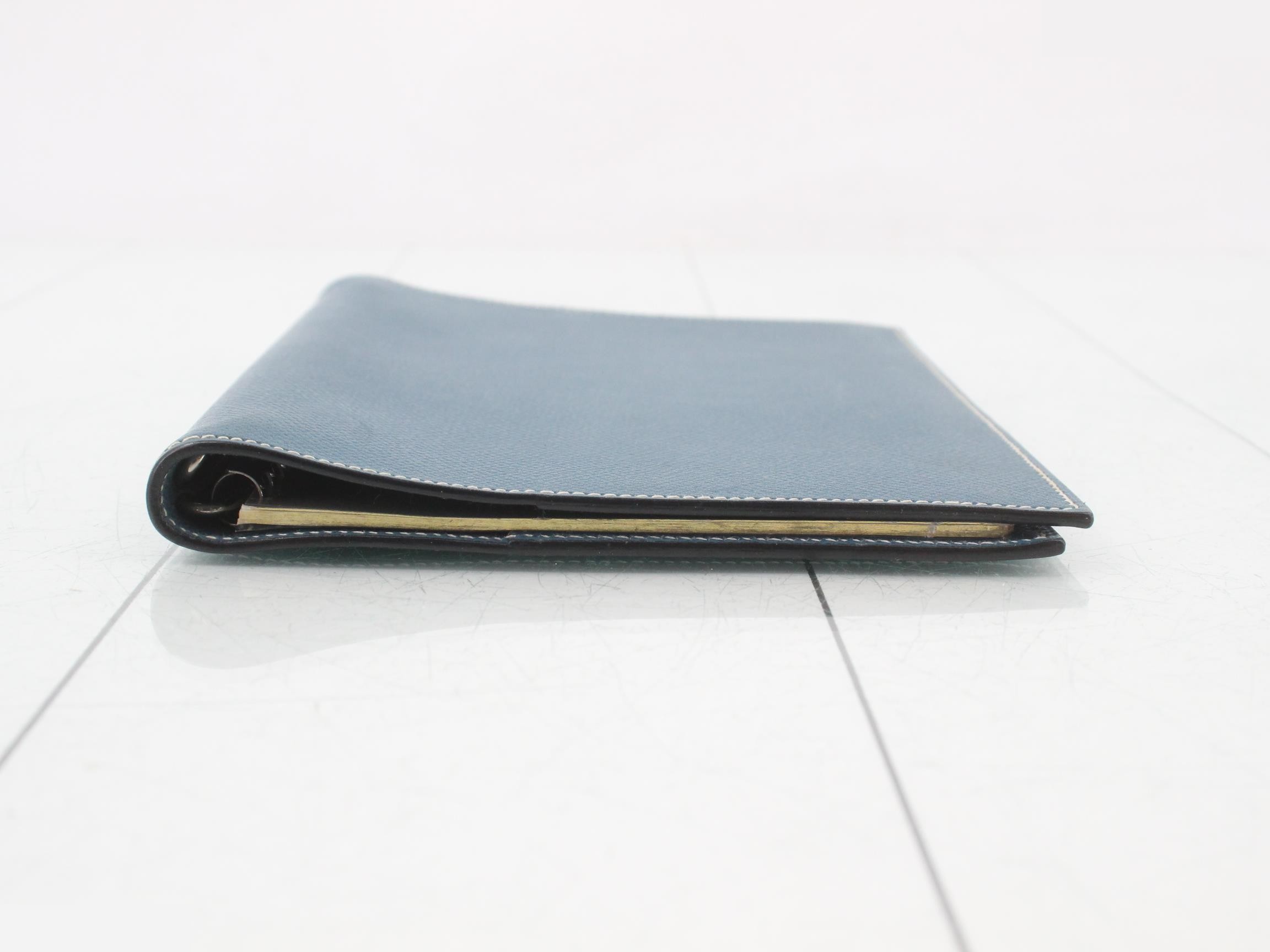 Agenda Cover, GM, Courchevel, Blue, G Stamp — view 3