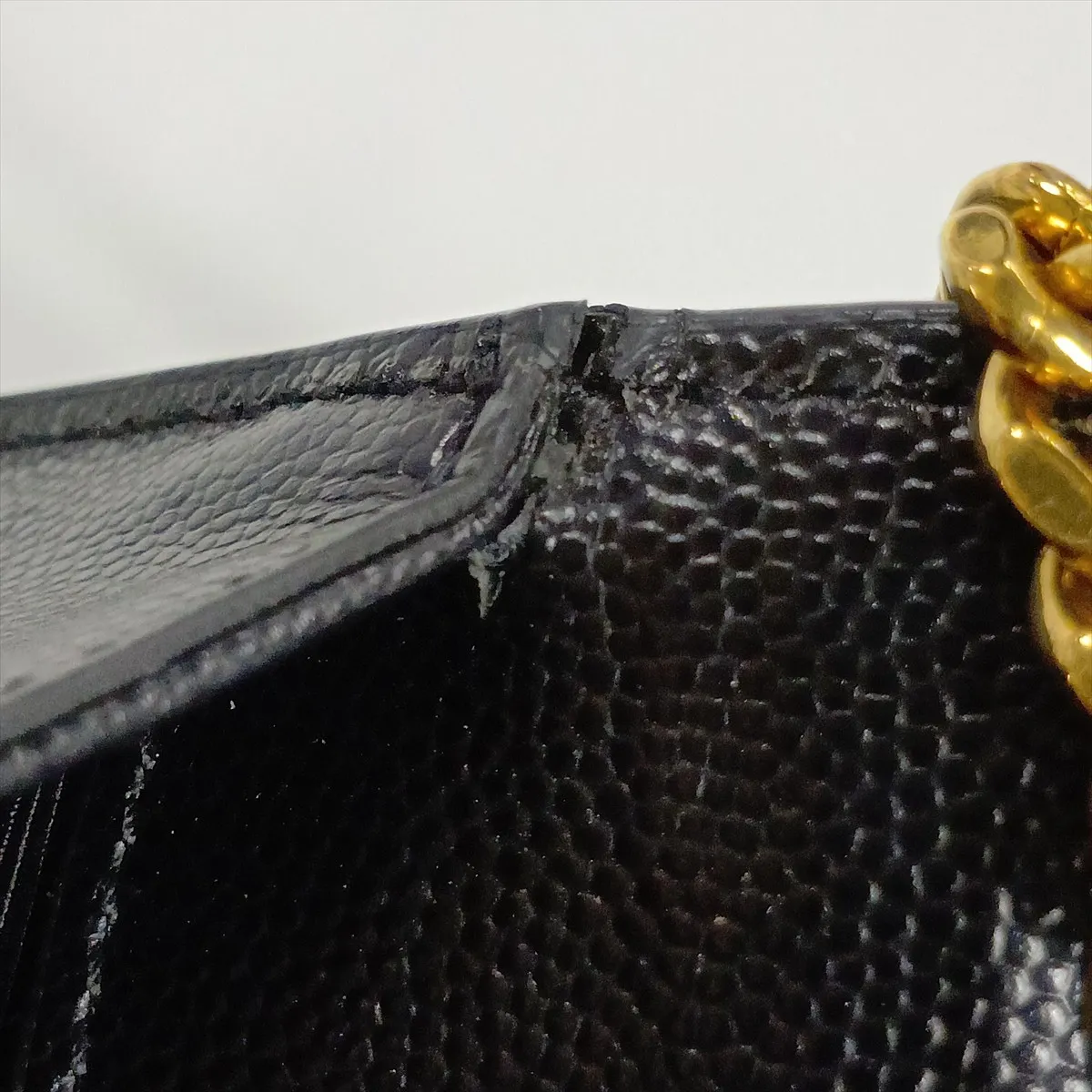 Classic Kate 344620 Leather Chain Shoulder Bag, Black — view 13