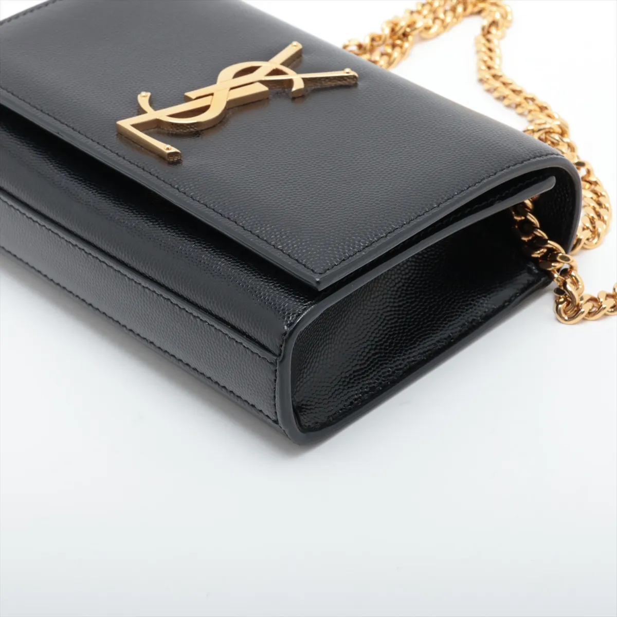 Classic Kate 344620 Leather Chain Shoulder Bag, Black — view 3