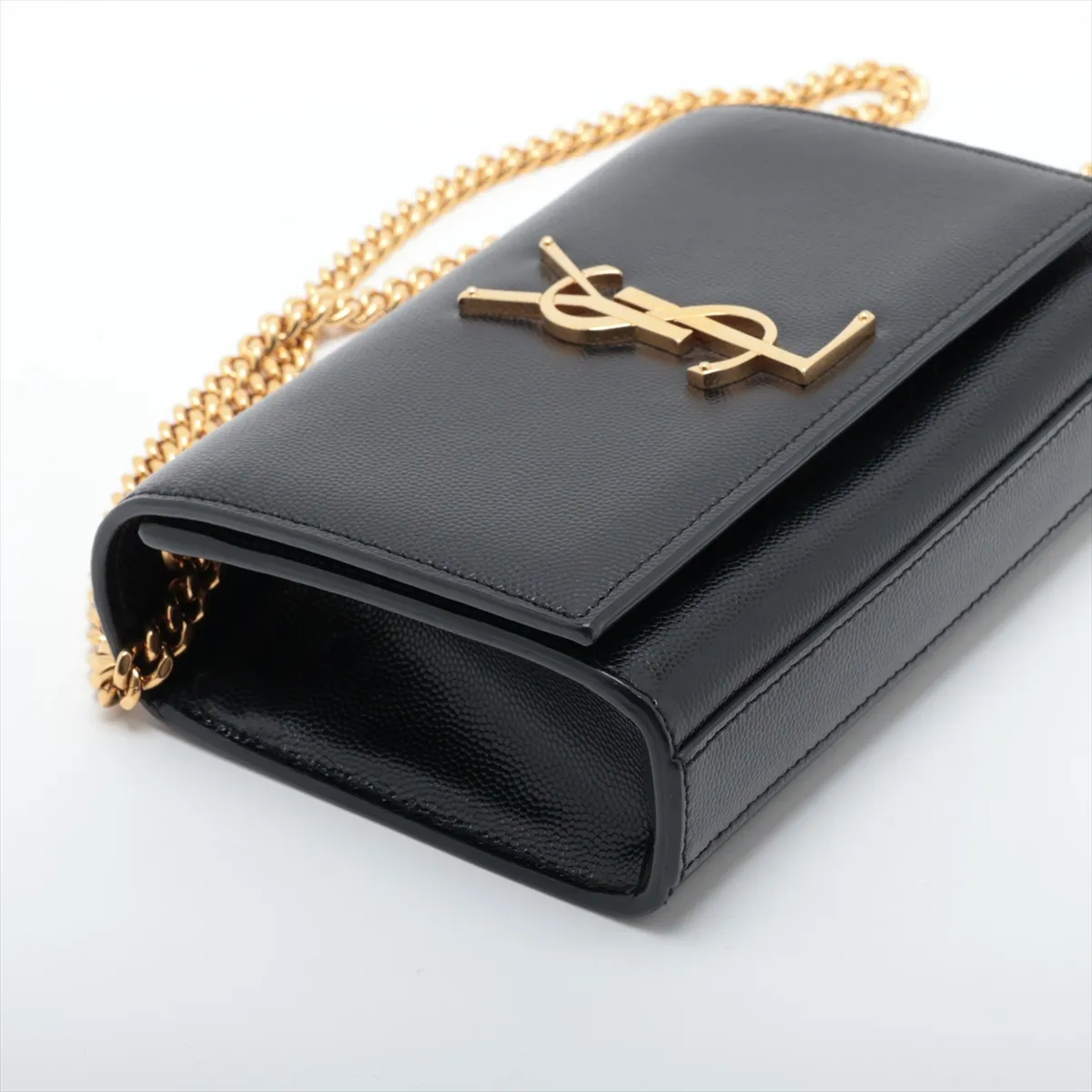 Classic Kate 344620 Leather Chain Shoulder Bag, Black — view 4