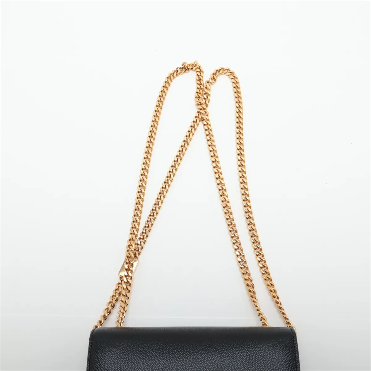 Classic Kate 344620 Leather Chain Shoulder Bag, Black — view 6