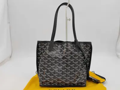 Ange Mini PVC x Leather Handbag, Black Handbag, Bag