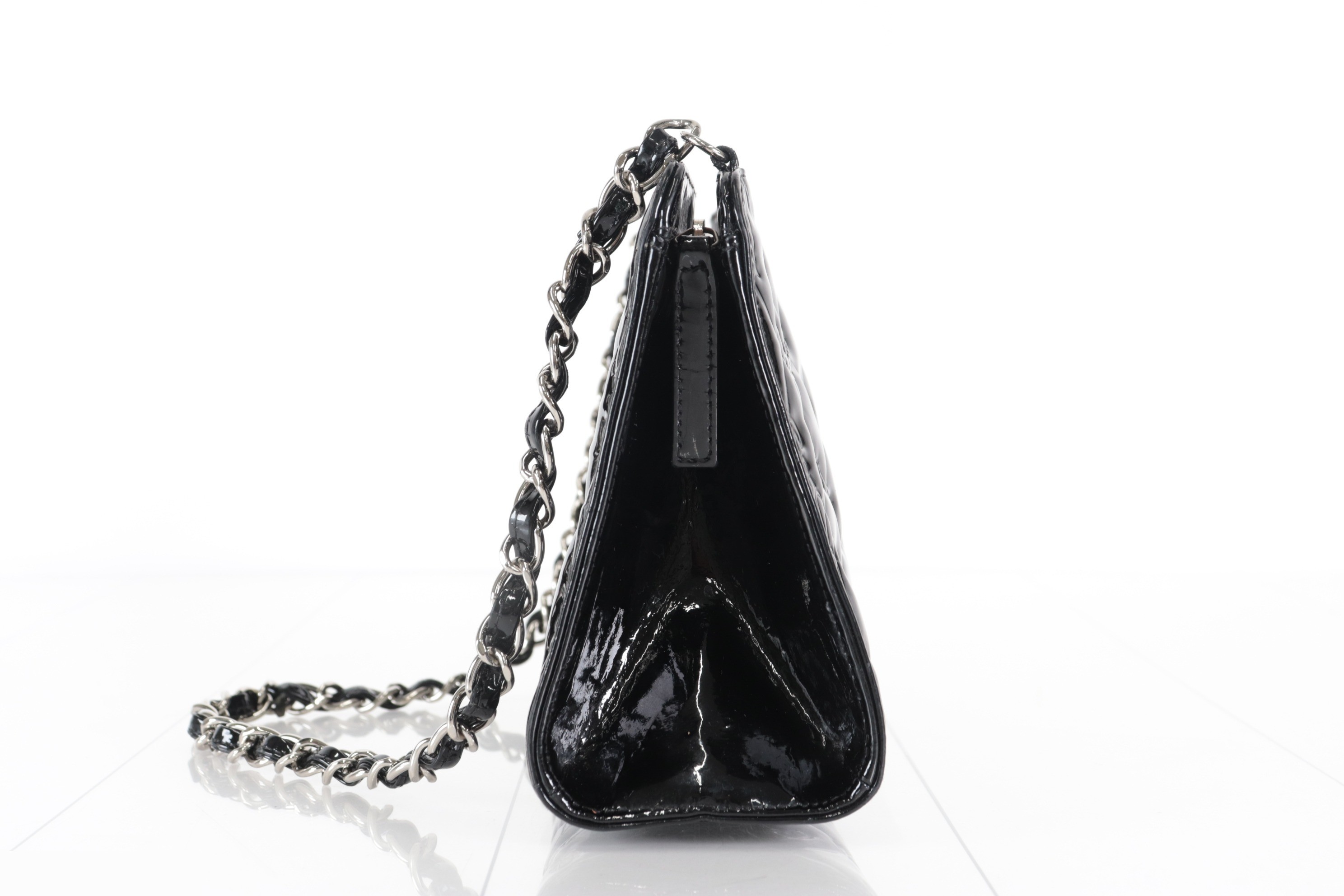 Icon Patent Chain Shoulder Bag, Silver Hardware, Series 11 — view 4