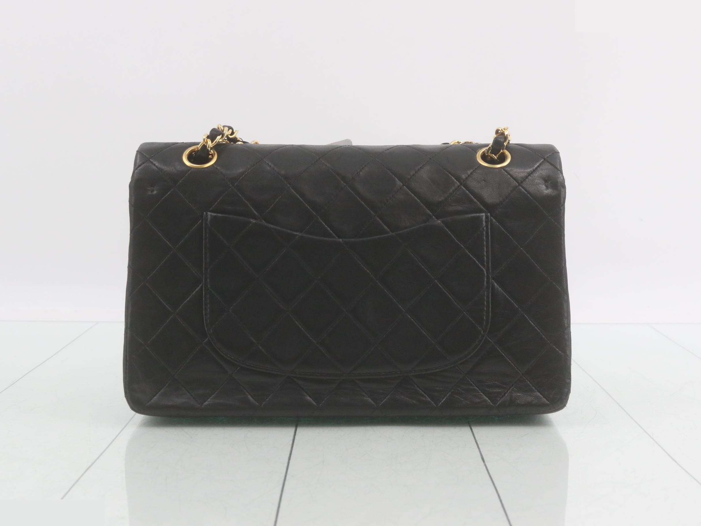 Double flap 25 lambskin chain shoulder bag with sticker card — view 2