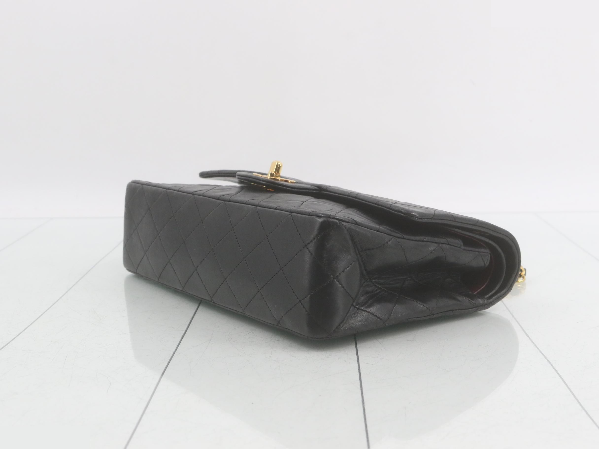 Double flap 25 lambskin chain shoulder bag with sticker card — view 6