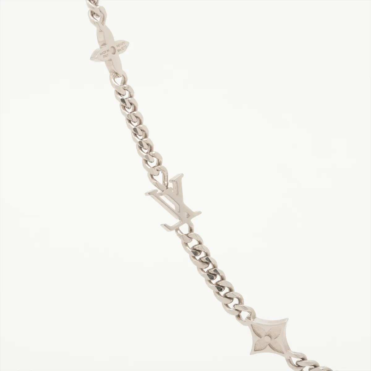 M01490 Monogram Row RM3273 Necklace Metal Silver — view 3