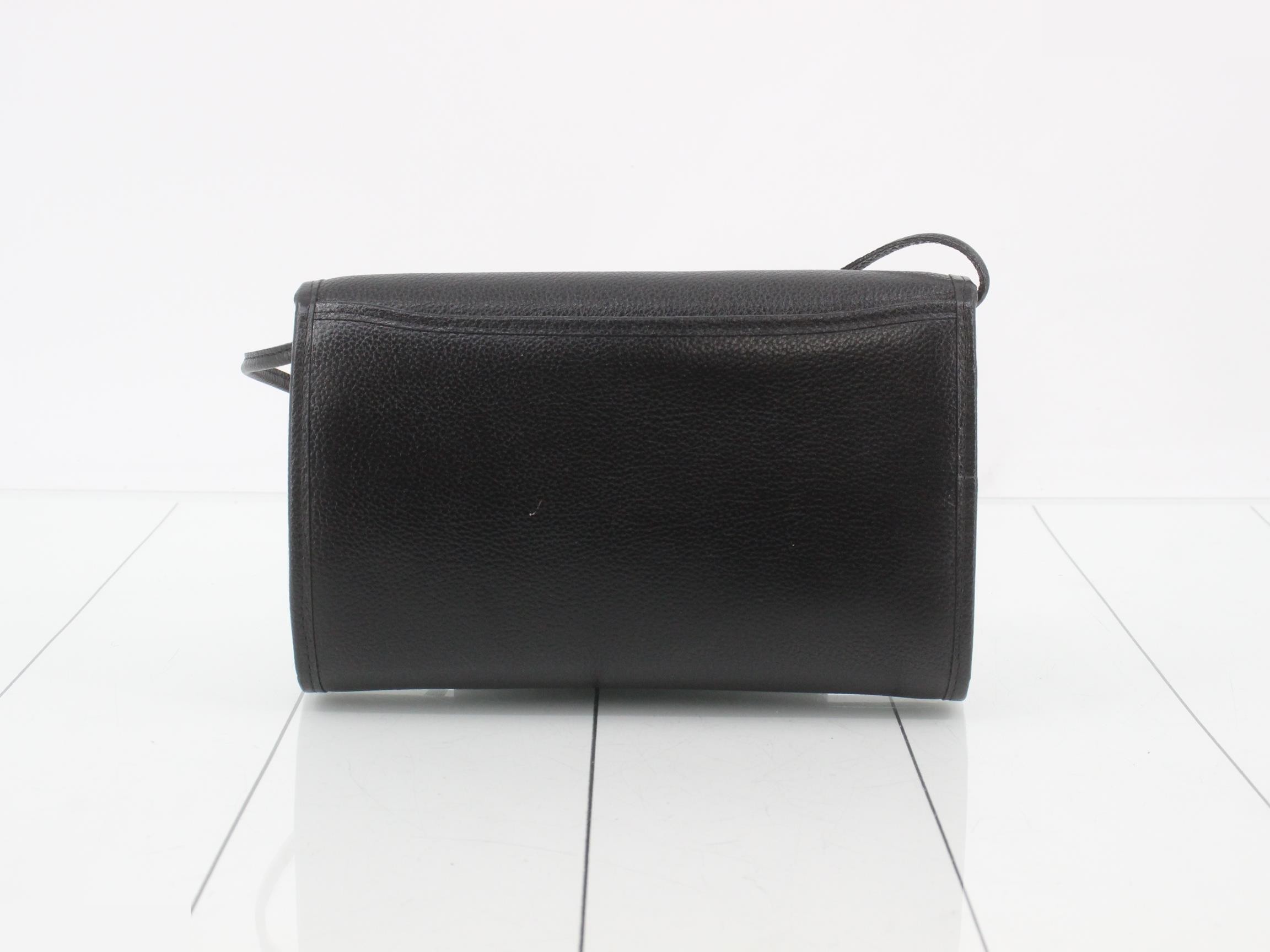 Leather shoulder bag, black — view 2