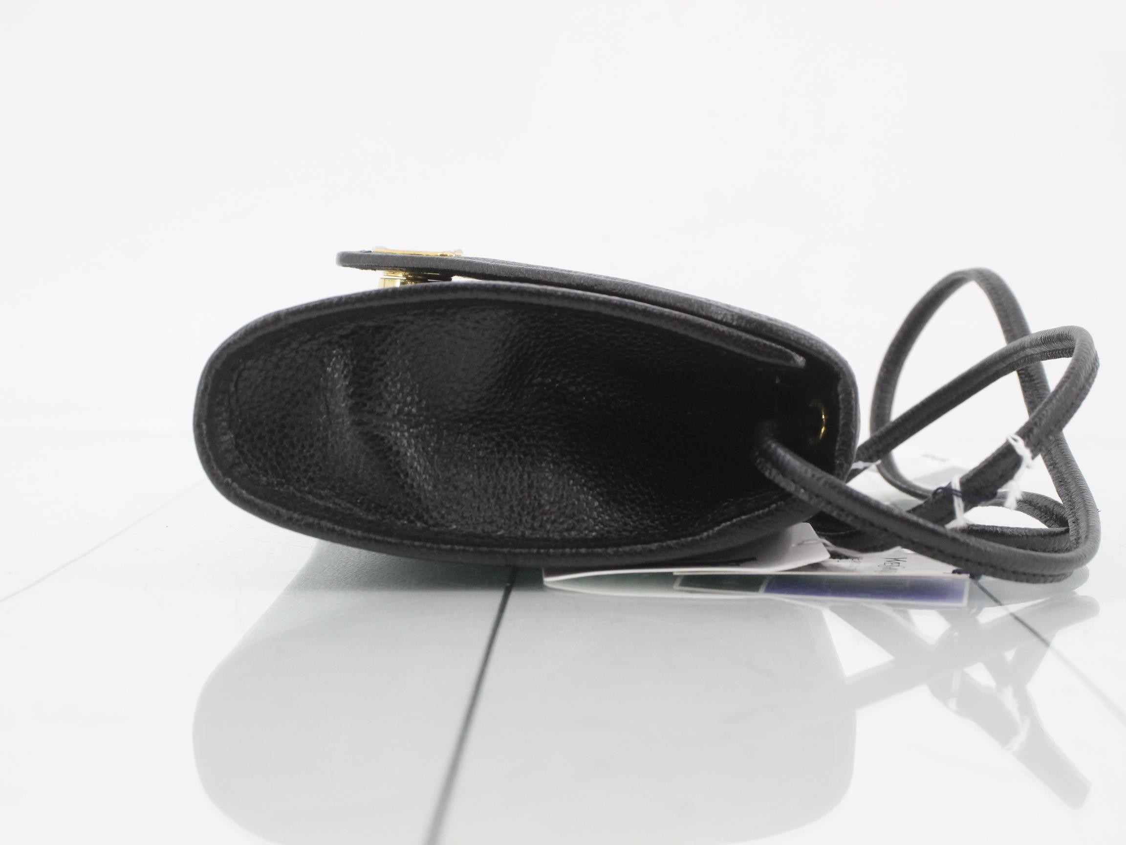 Leather shoulder bag, black — view 3