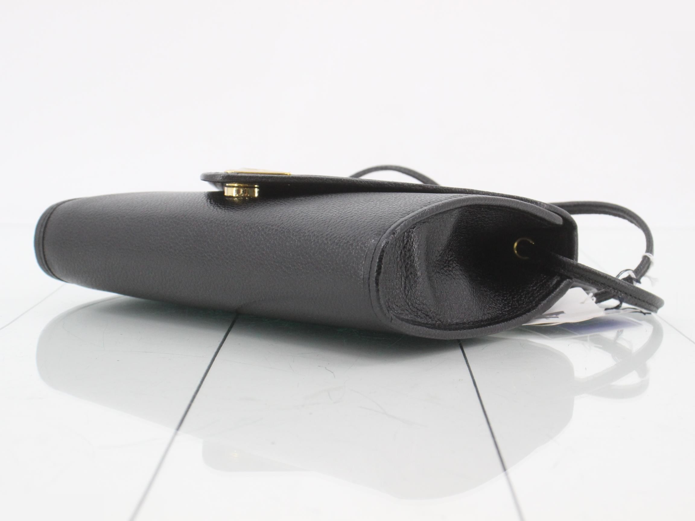 Leather shoulder bag, black — view 6