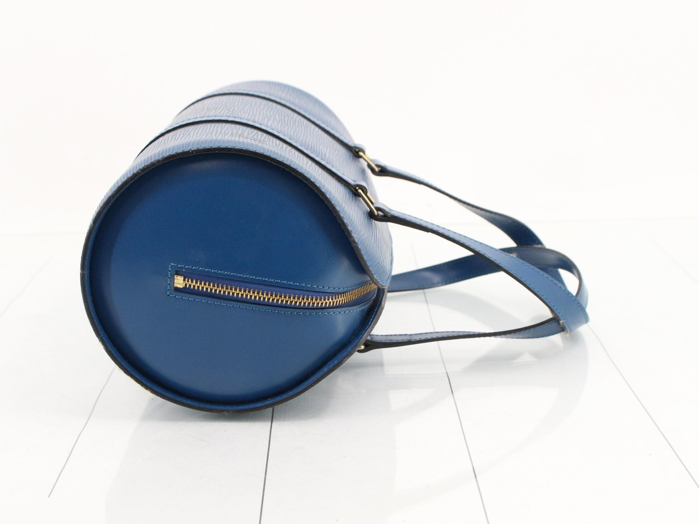 Epi Soufflot Toledo Blue Handbag with Pouch — view 3