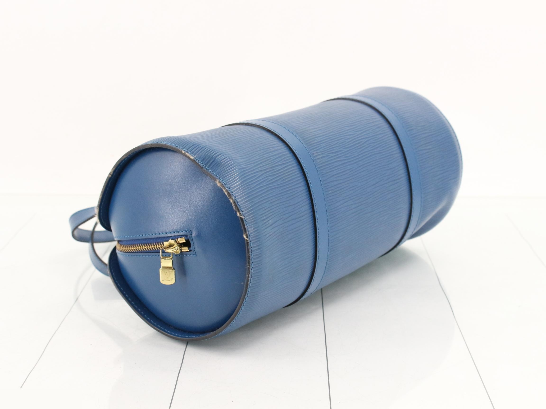 Epi Soufflot Toledo Blue Handbag with Pouch — view 5