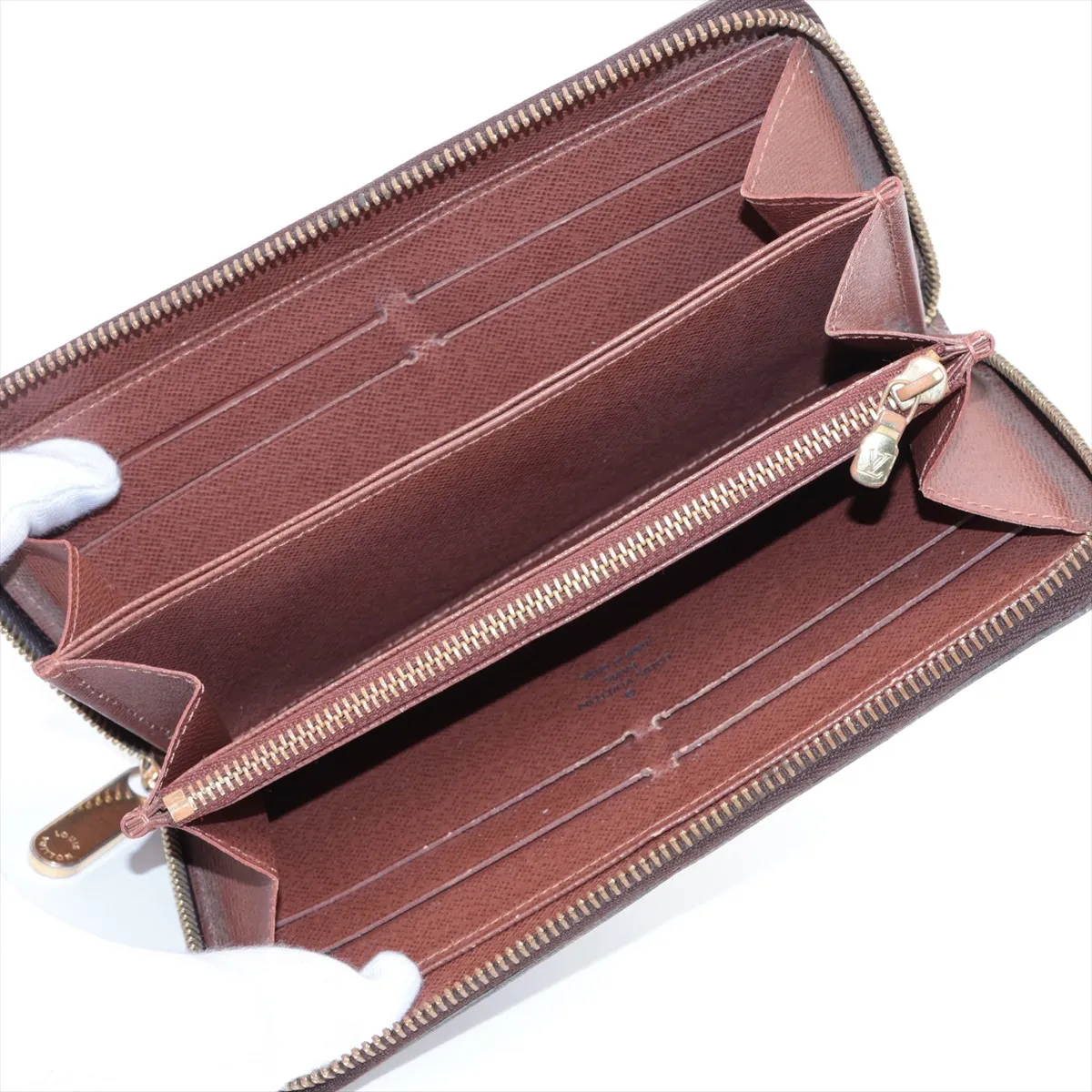 Monogram Zippy Wallet M60017 CA0111 Brown Round Zip Wallet — view 3