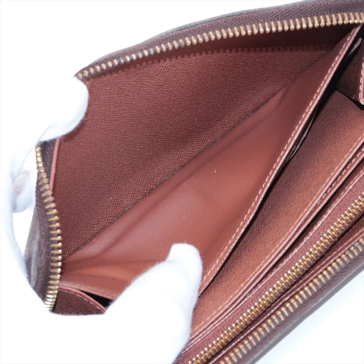 Monogram Zippy Wallet M60017 CA0111 Brown Round Zip Wallet — view 4