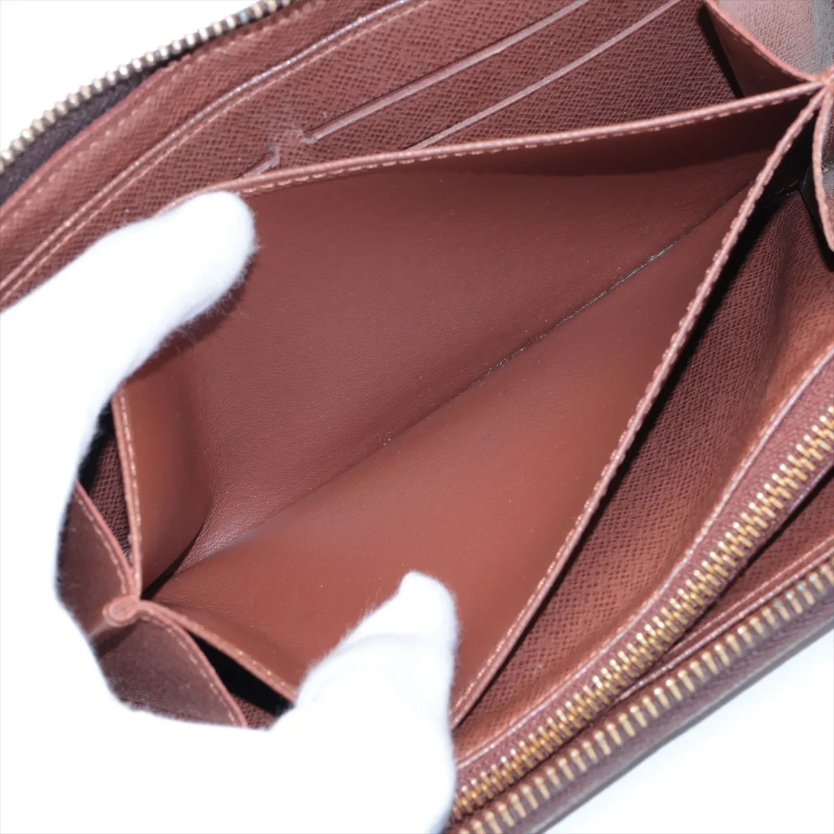 Monogram Zippy Wallet M60017 CA0111 Brown Round Zip Wallet — view 6