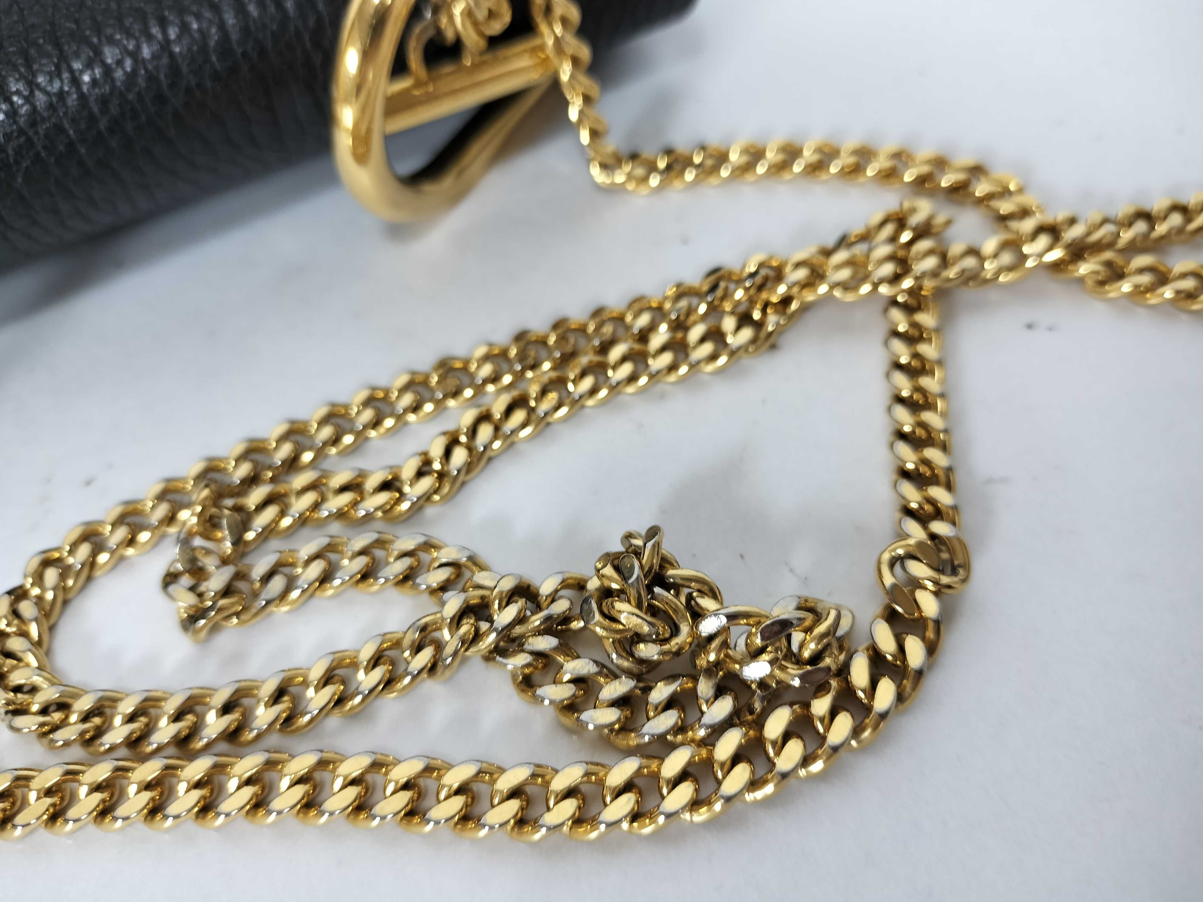 Drew Small Leather Chain Shoulder Bag — view 4