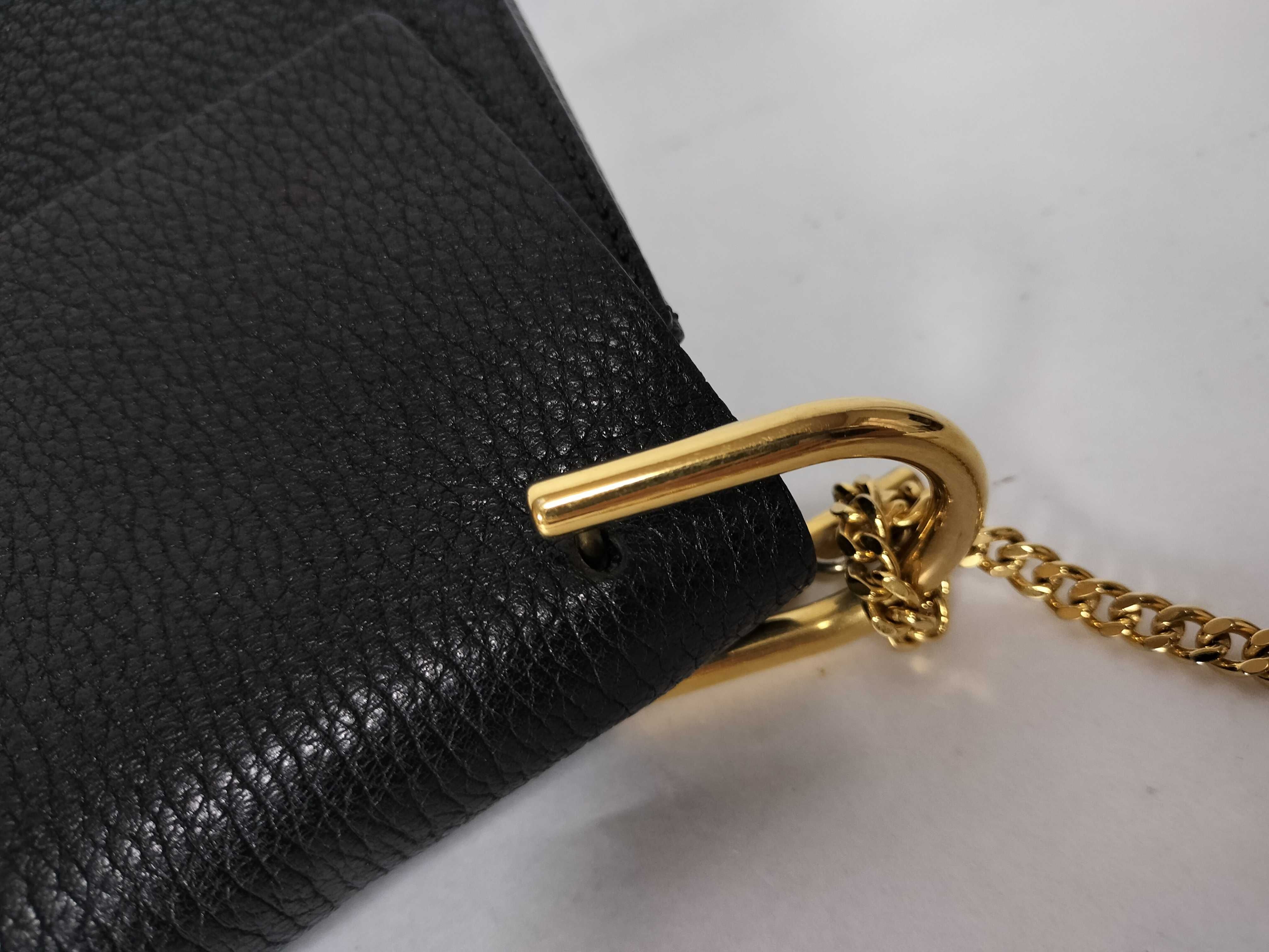 Drew Small Leather Chain Shoulder Bag — view 5