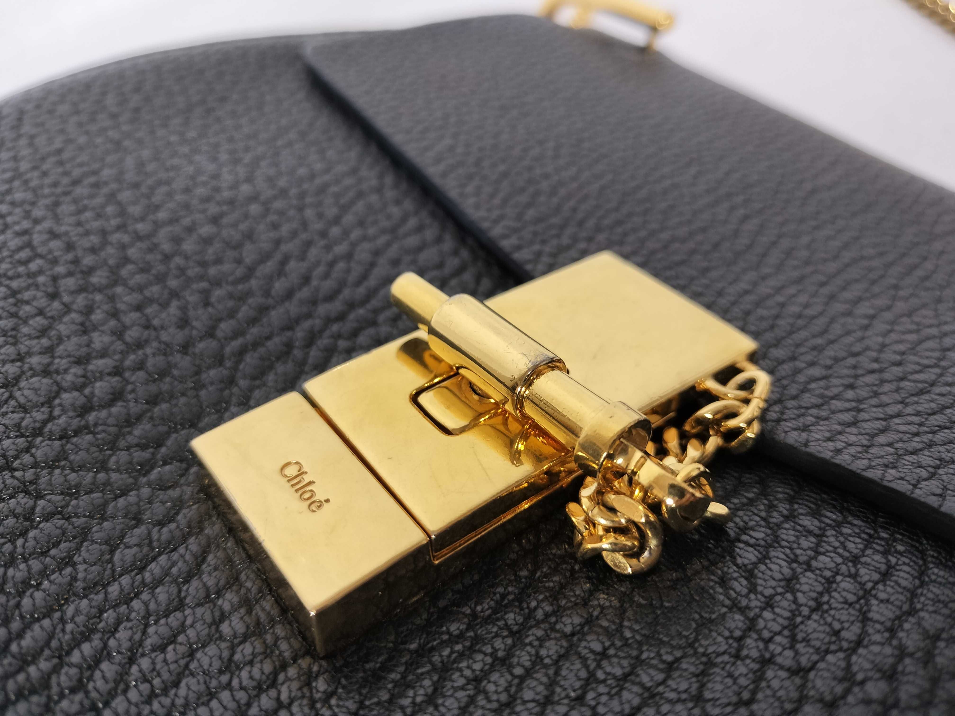 Drew Small Leather Chain Shoulder Bag — view 8