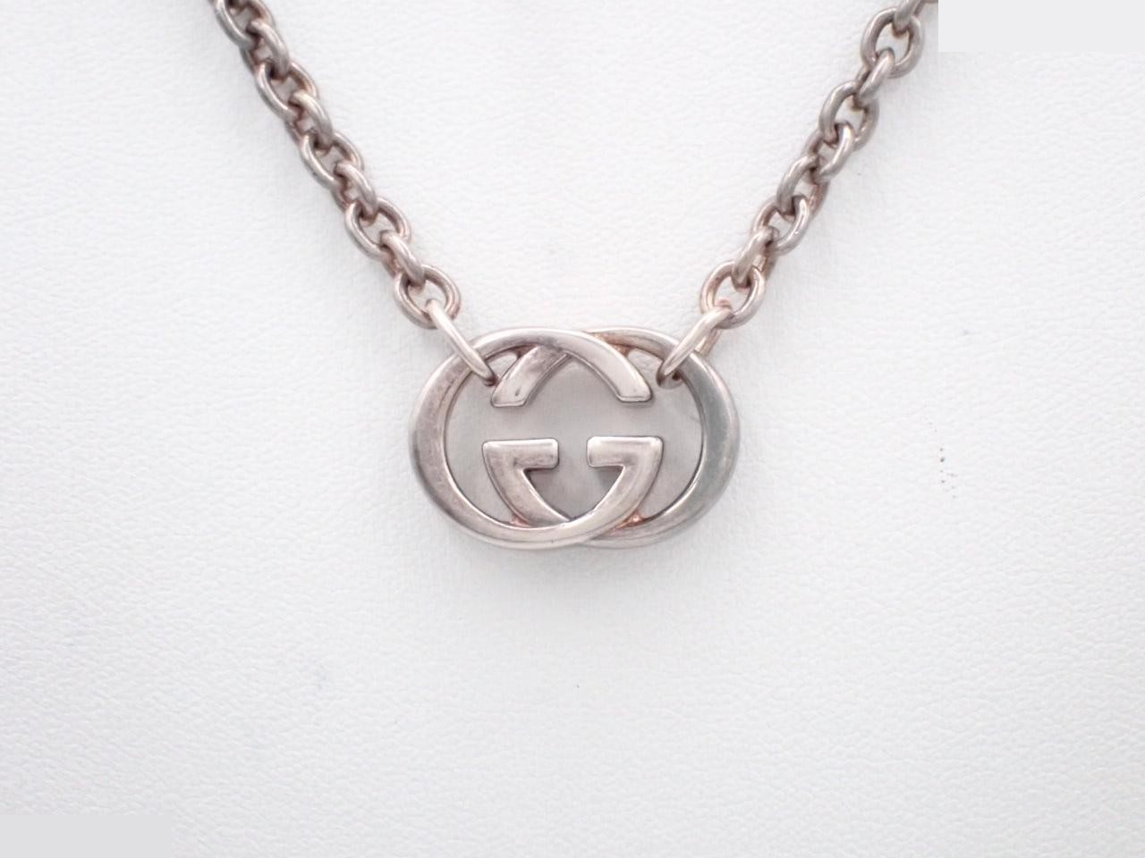 Interlocking G Necklace, AG925, 28.0g, Chain approx. 42cm