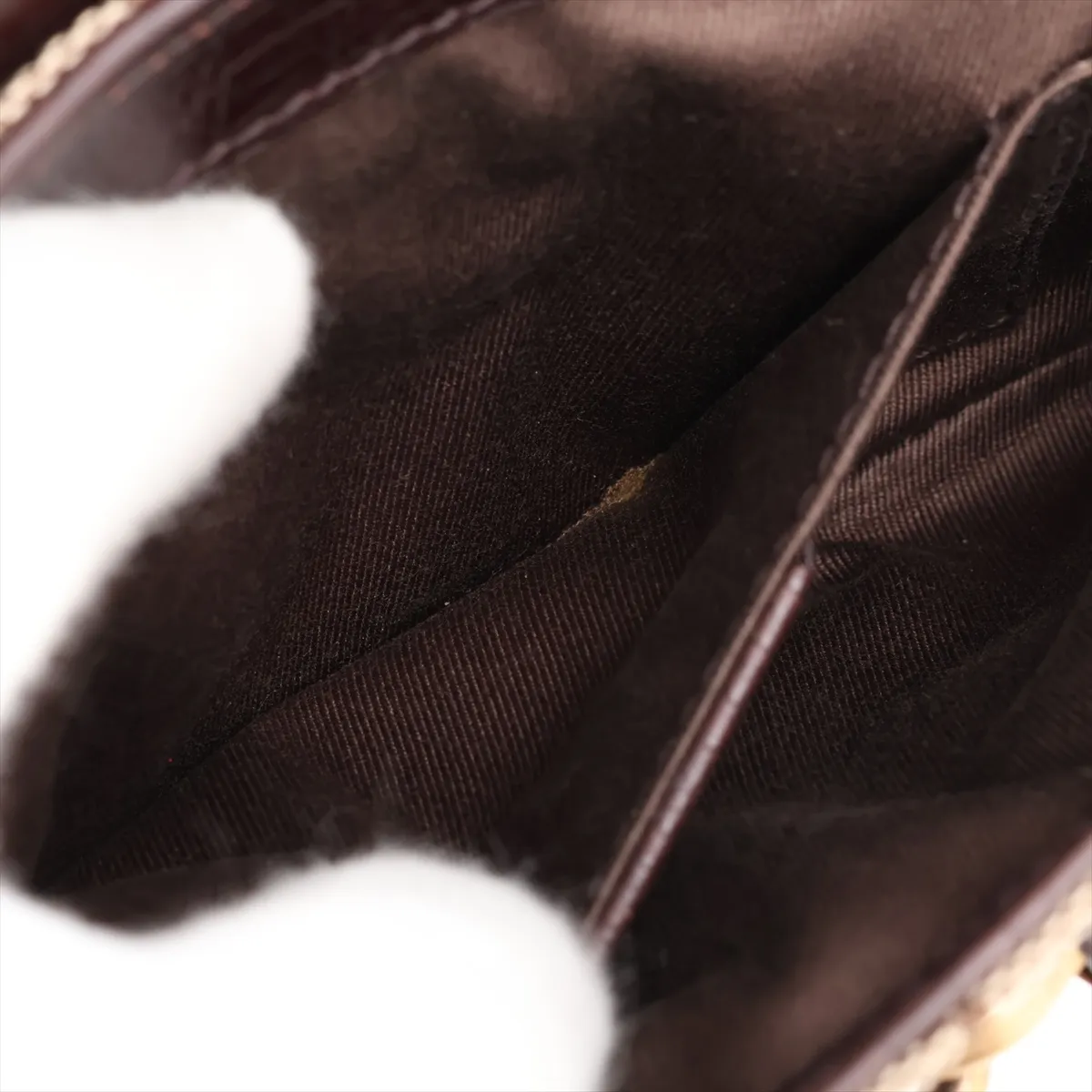 GG Canvas Horsebit 114923 Canvas x Leather Chain Shoulder Bag Beige x Brown — view 7