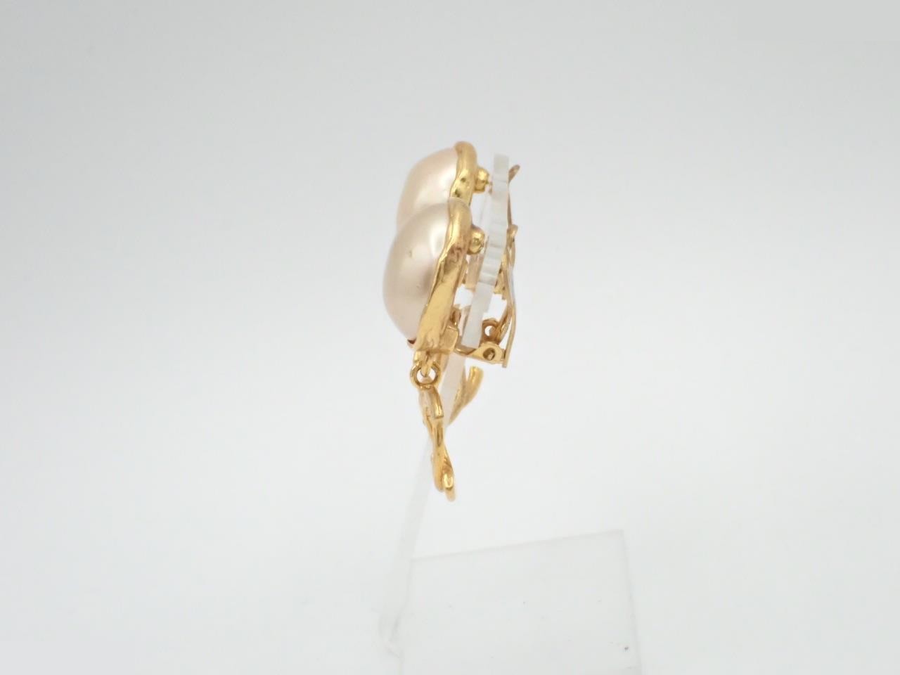 Pearl Coco Mark Earrings — view 3
