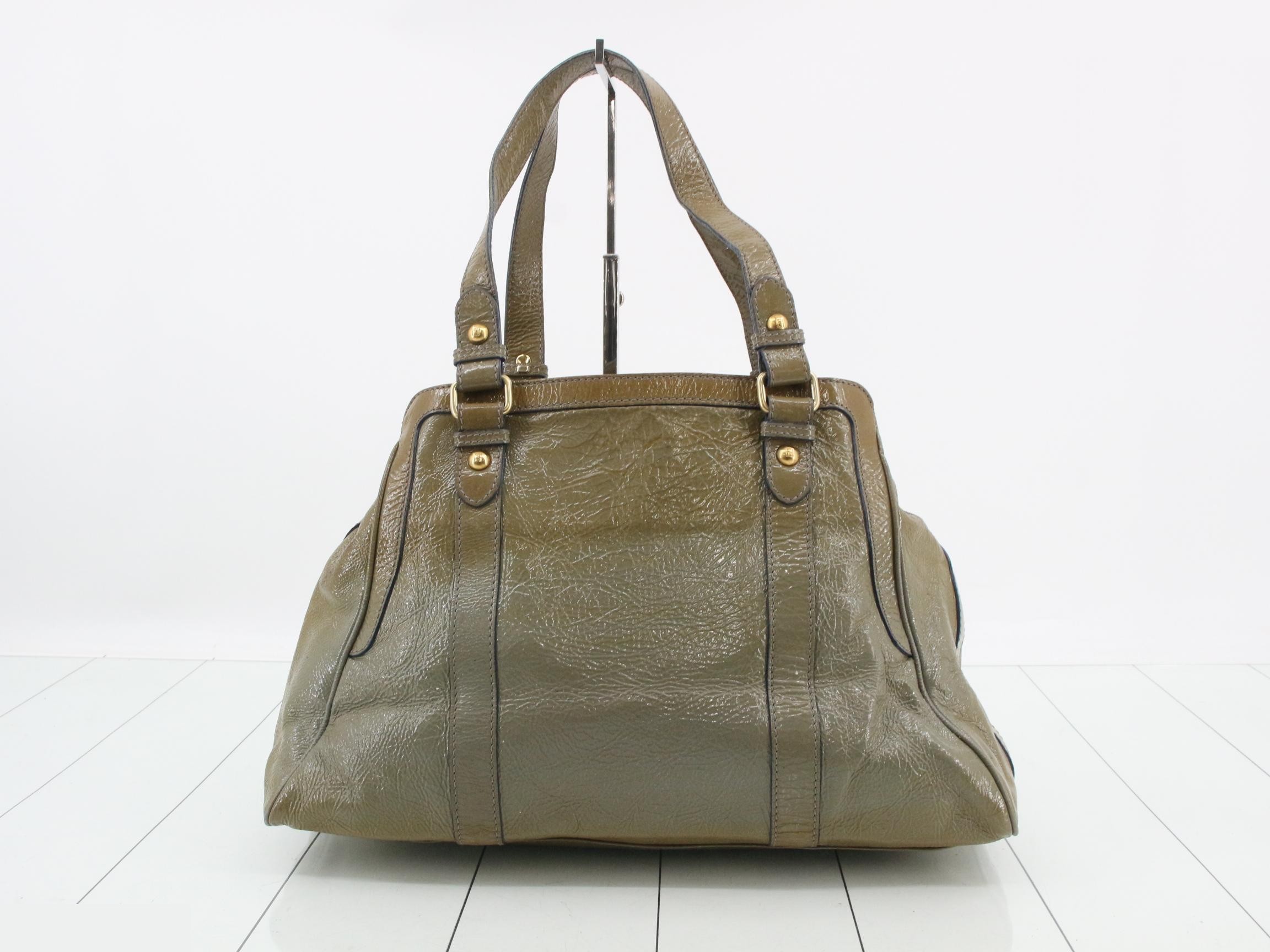 Enamel bag/handbag, green — view 2