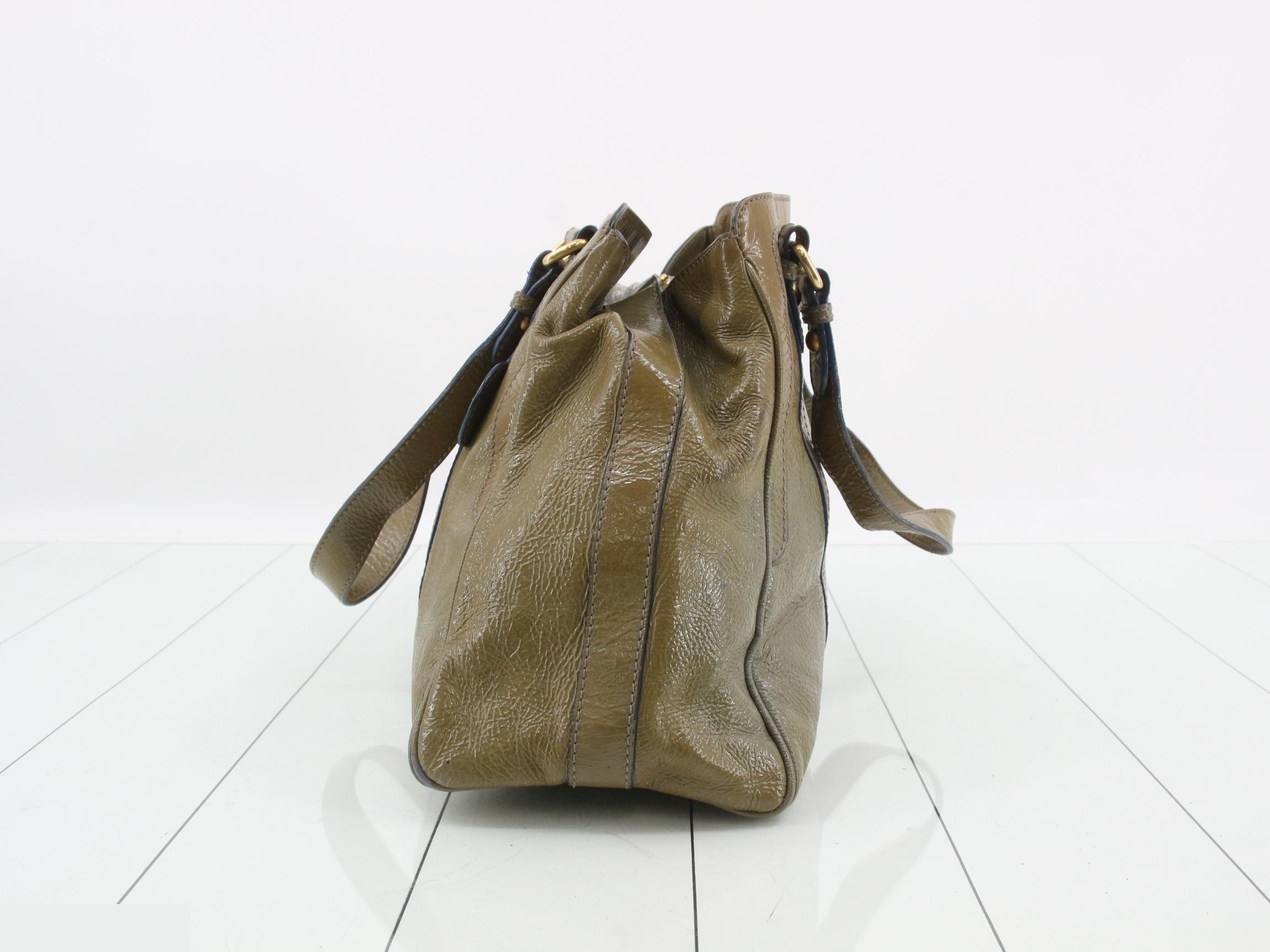 Enamel bag/handbag, green — view 3